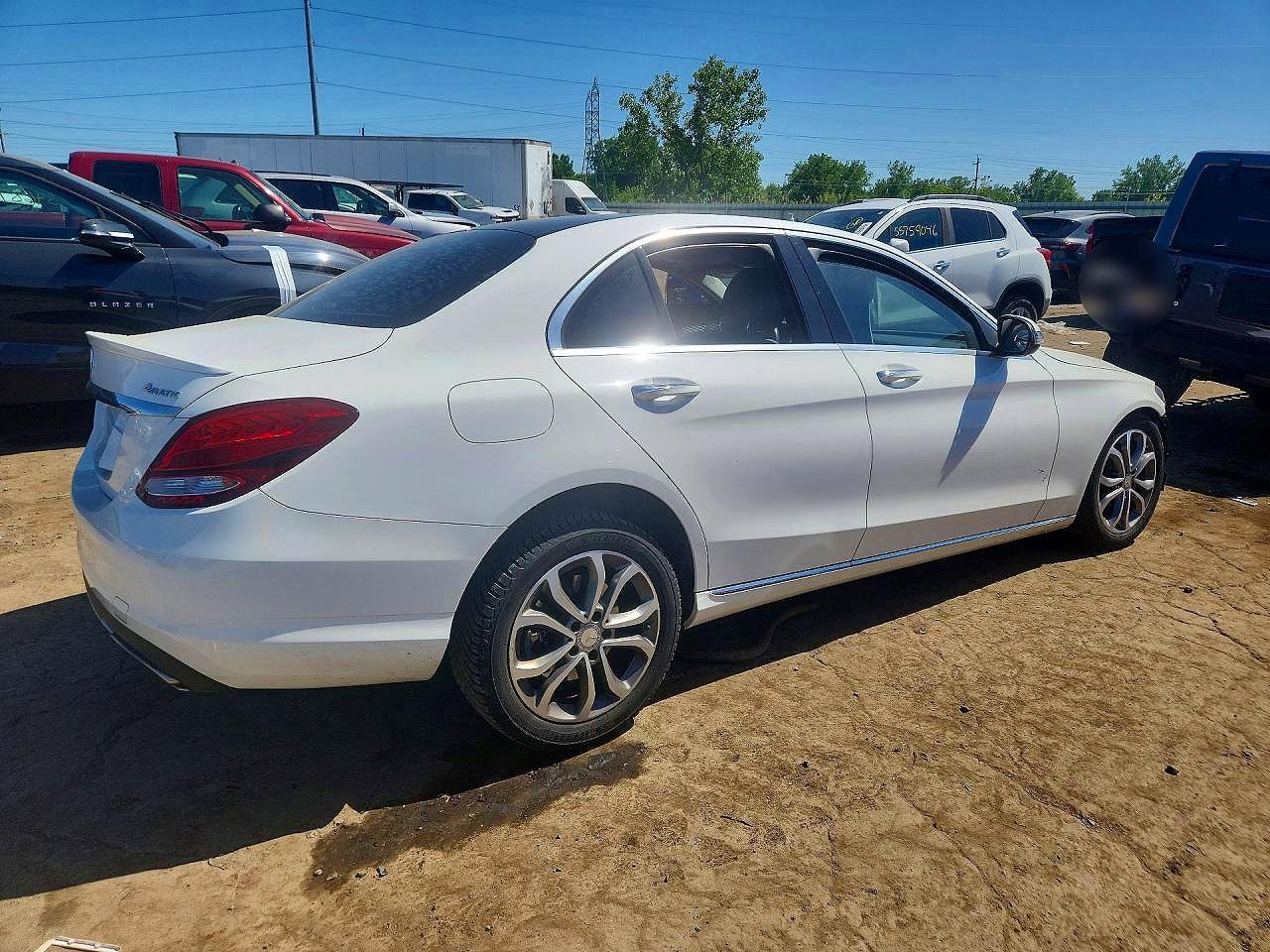 2016 Mercedes-benz C 300 4matic White vin: WDDWF4KB6GR172866