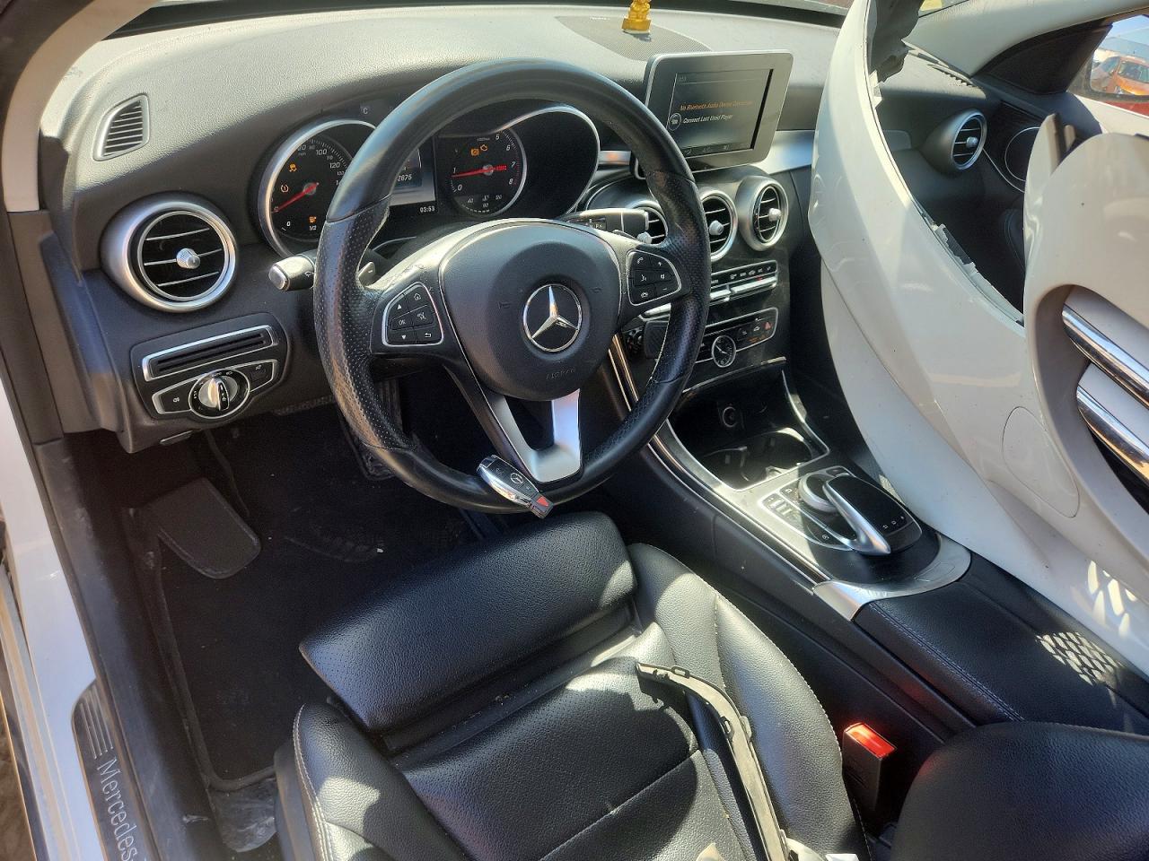 2016 Mercedes-benz C 300 4matic White vin: WDDWF4KB6GR172866