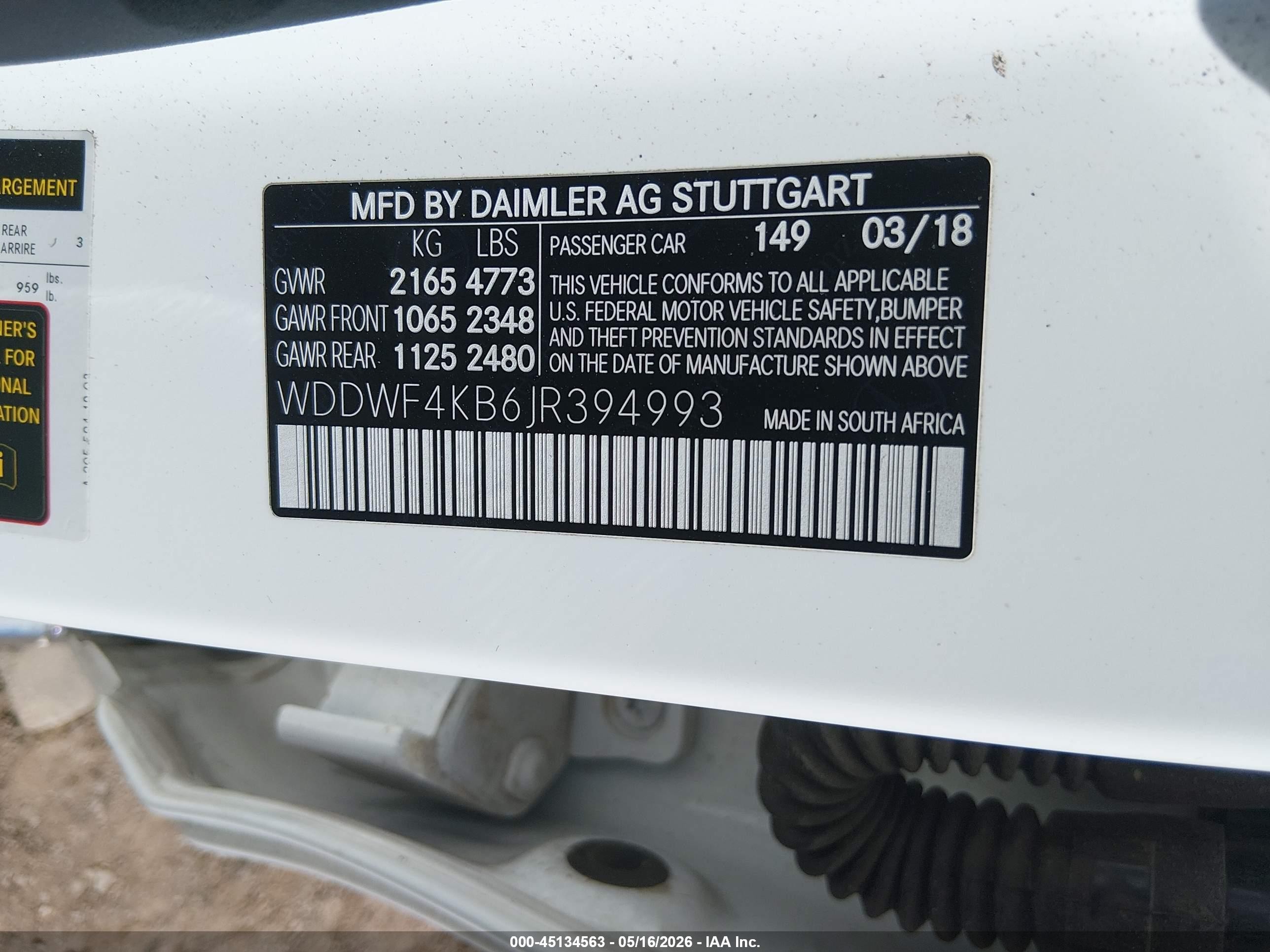 2018 Mercedes-benz C 300 4matic White vin: WDDWF4KB6JR394993