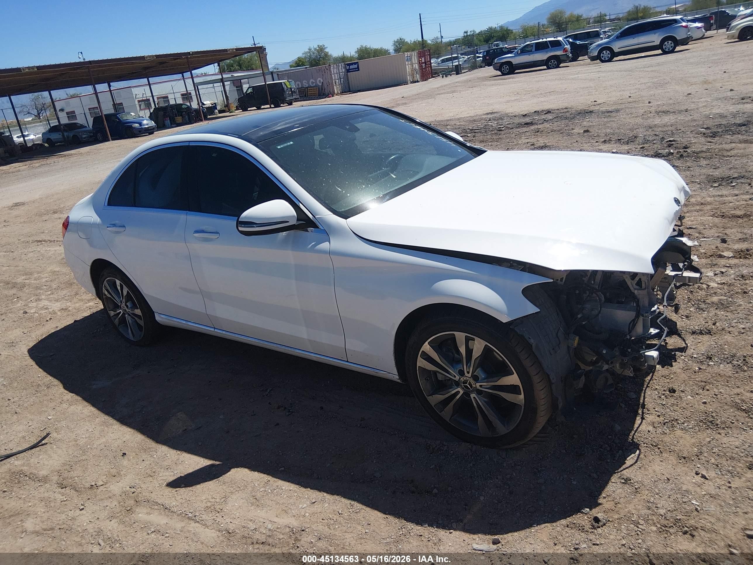 2018 Mercedes-benz C 300 4matic White vin: WDDWF4KB6JR394993
