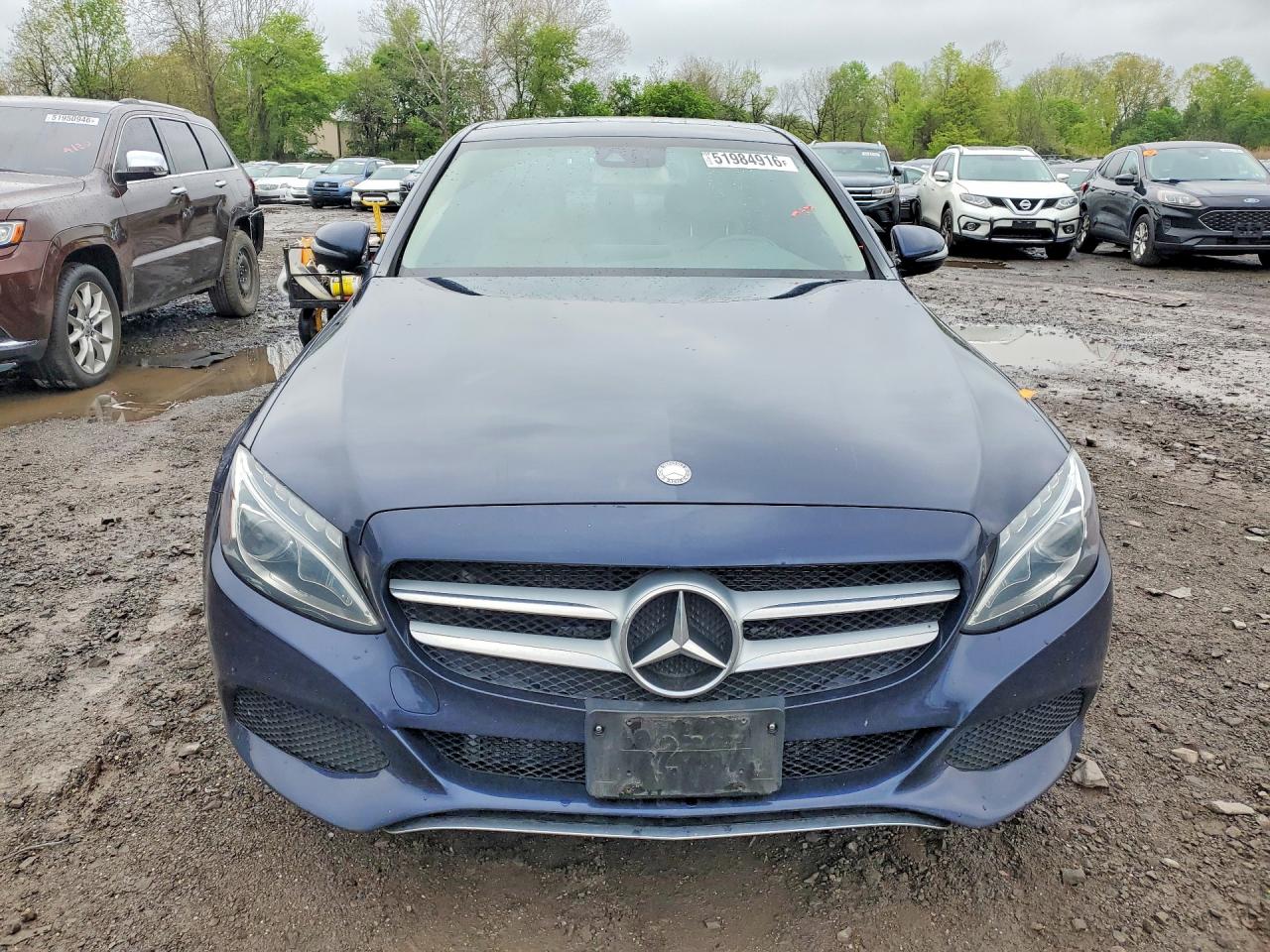 2016 Mercedes-benz C 300 4matic Blue vin: WDDWF4KB8GR171802