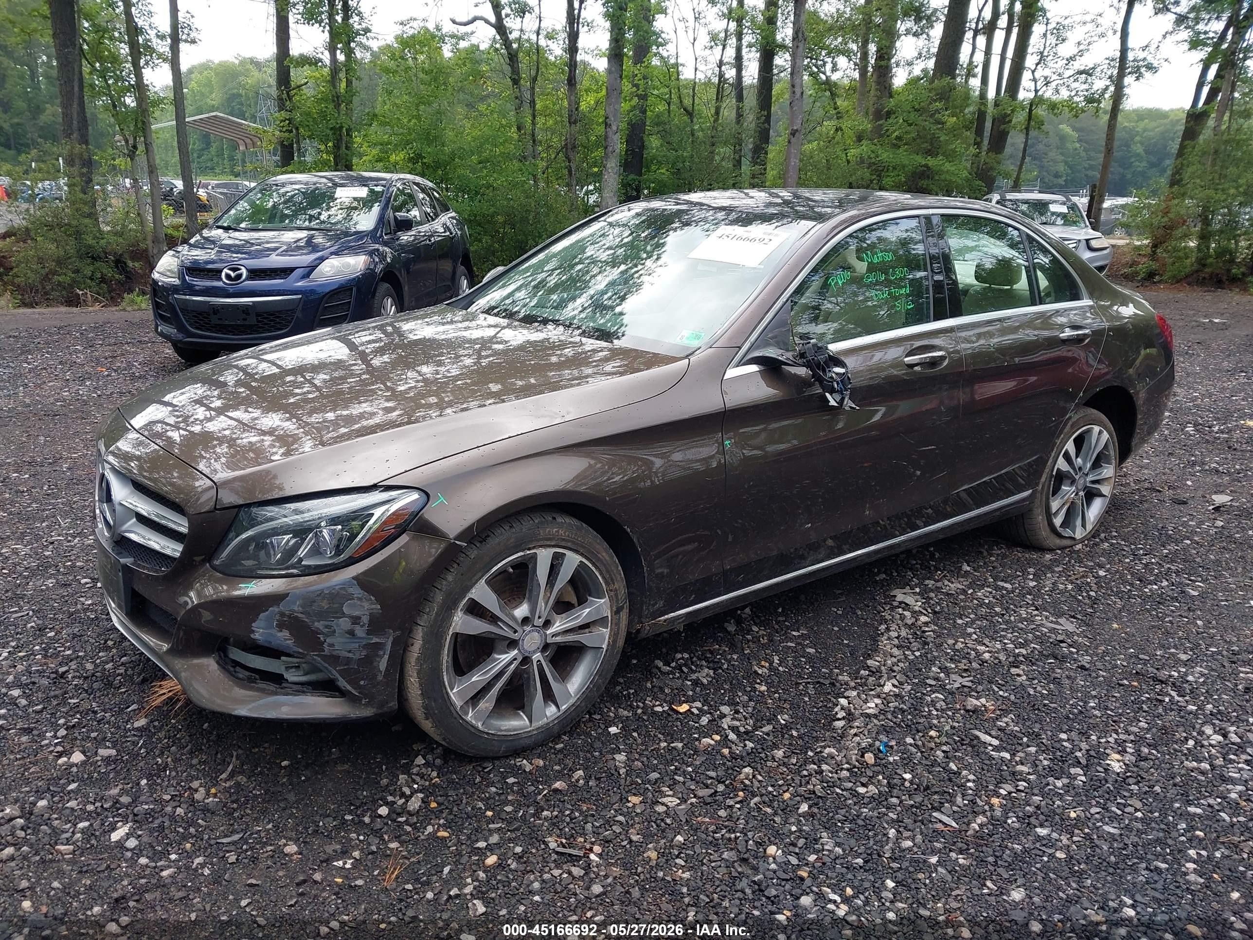 2016 Mercedes-benz C-class C 300 Brown vin: WDDWF4KBXGR140177