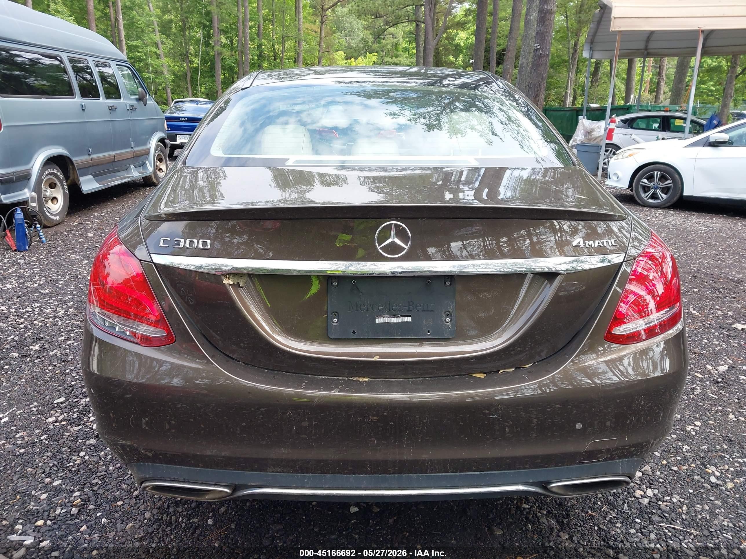 2016 Mercedes-benz C-class C 300 Brown vin: WDDWF4KBXGR140177