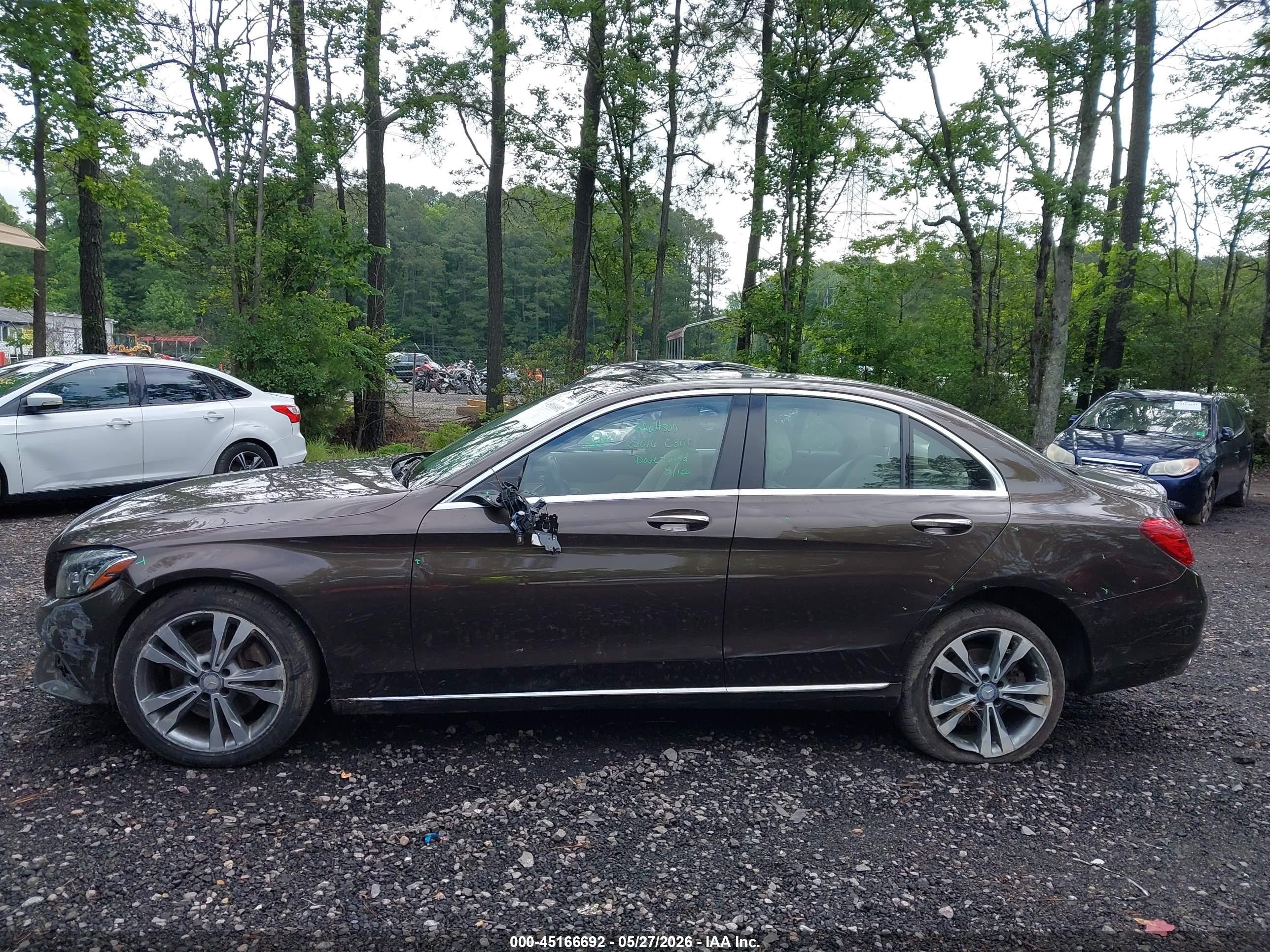 2016 Mercedes-benz C-class C 300 Brown vin: WDDWF4KBXGR140177