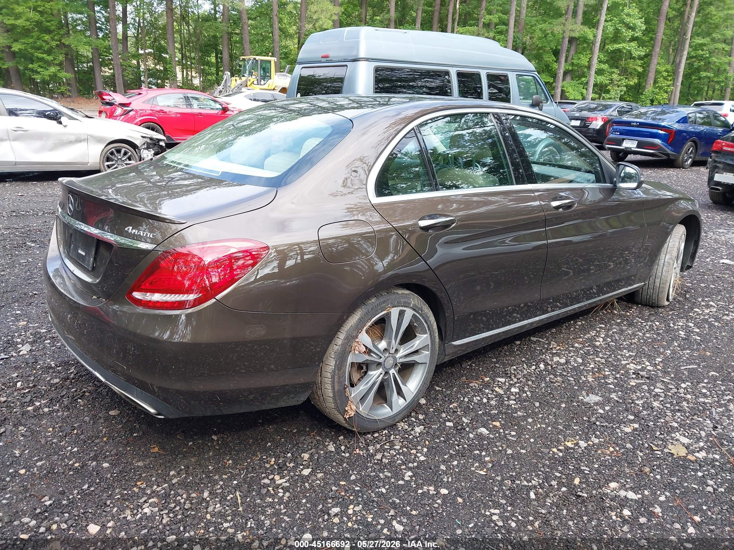 2016 Mercedes-benz C-class C 300 Brown vin: WDDWF4KBXGR140177