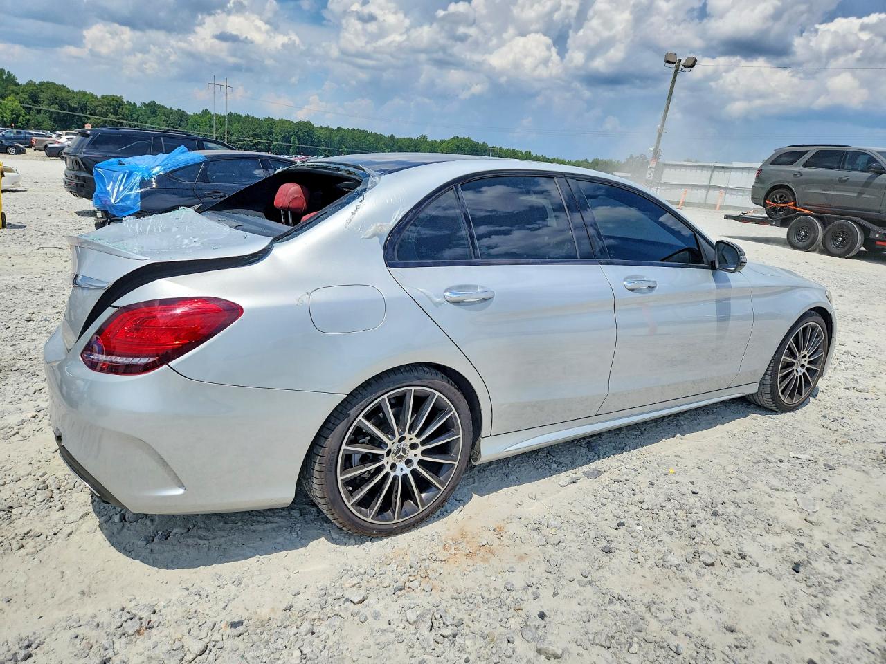 2020 Mercedes-benz C 300 Silver vin: WDDWF8DB7LR547761