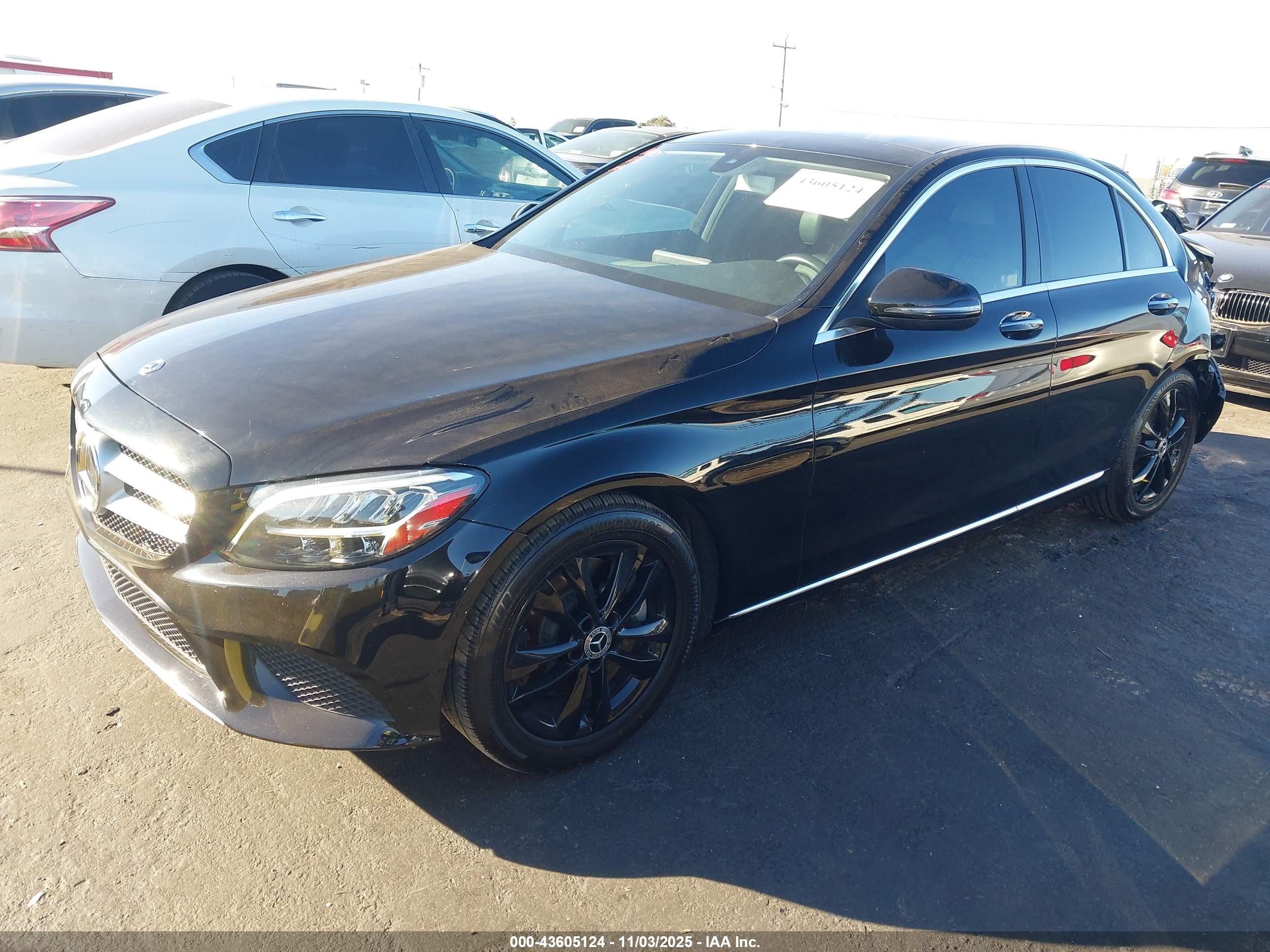 2020 Mercedes-benz C 300   Black vin: WDDWF8DB9LR526331