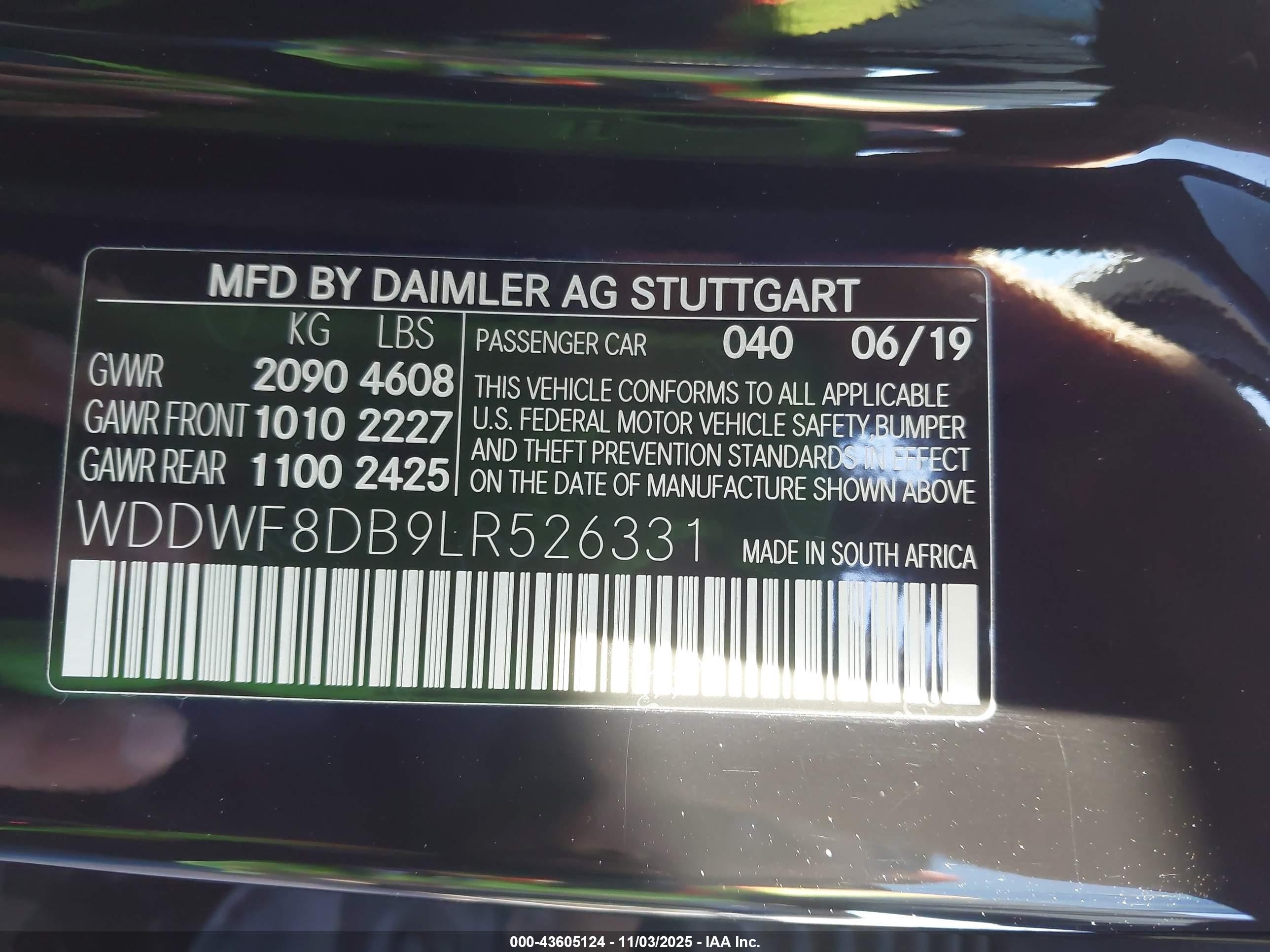 2020 Mercedes-benz C 300   Black vin: WDDWF8DB9LR526331
