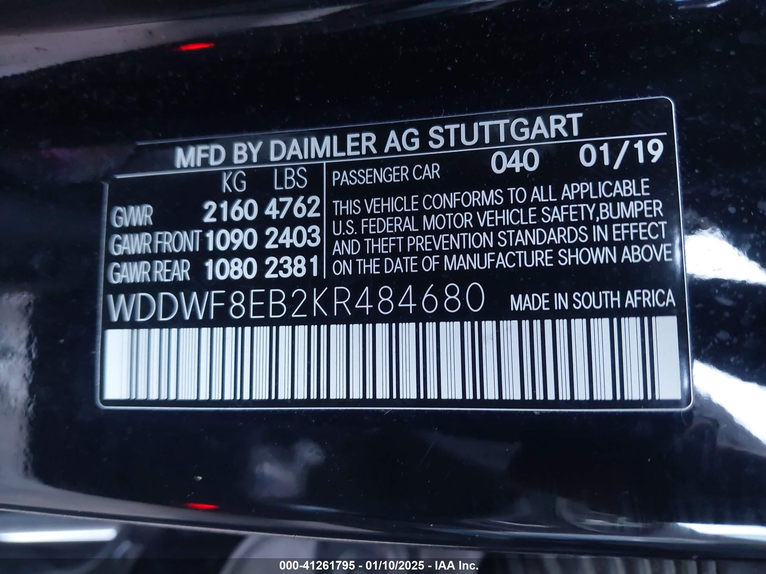 2019 Mercedes-benz C 300 4matic Black vin: WDDWF8EB2KR484680