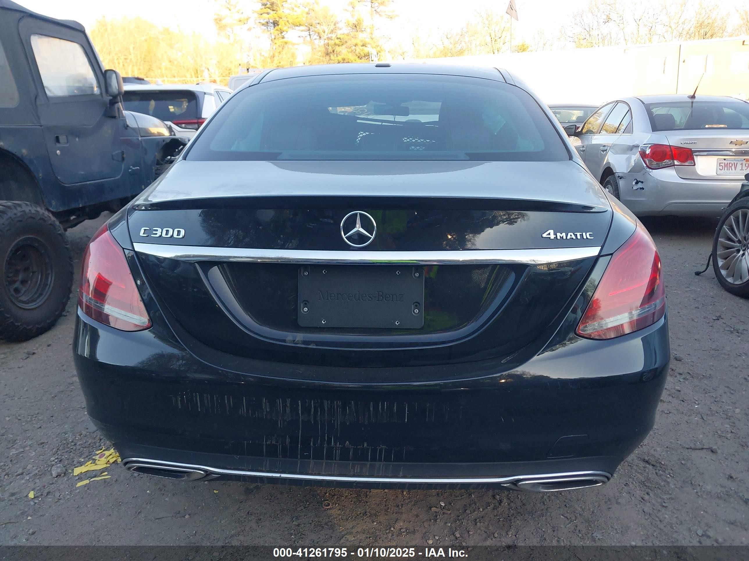 2019 Mercedes-benz C 300 4matic Black vin: WDDWF8EB2KR484680