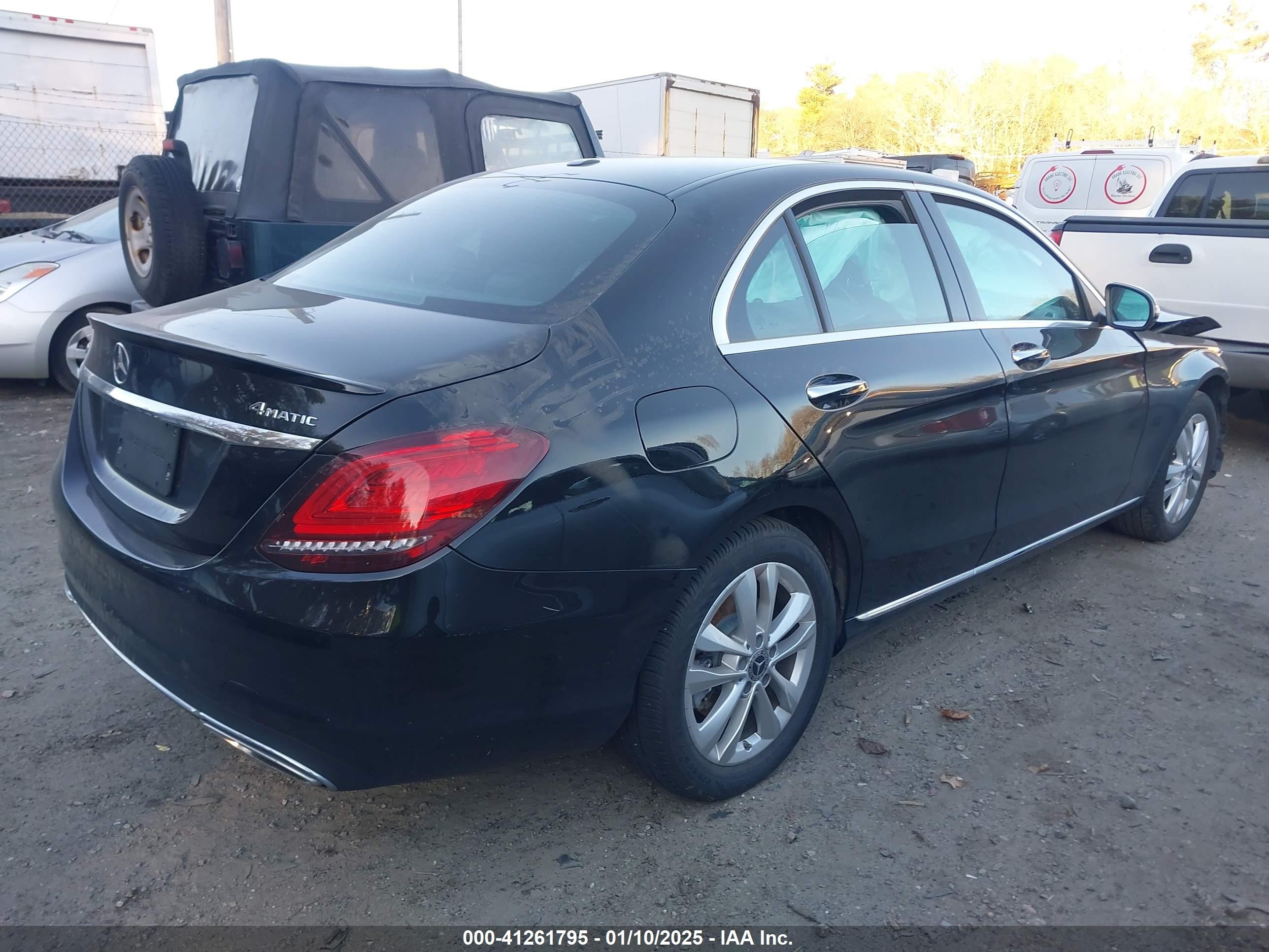 2019 Mercedes-benz C 300 4matic Black vin: WDDWF8EB2KR484680