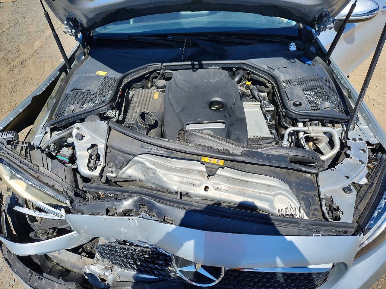 2017 Mercedes-benz C 300 Silver vin: WDDWJ4JBXHF327762