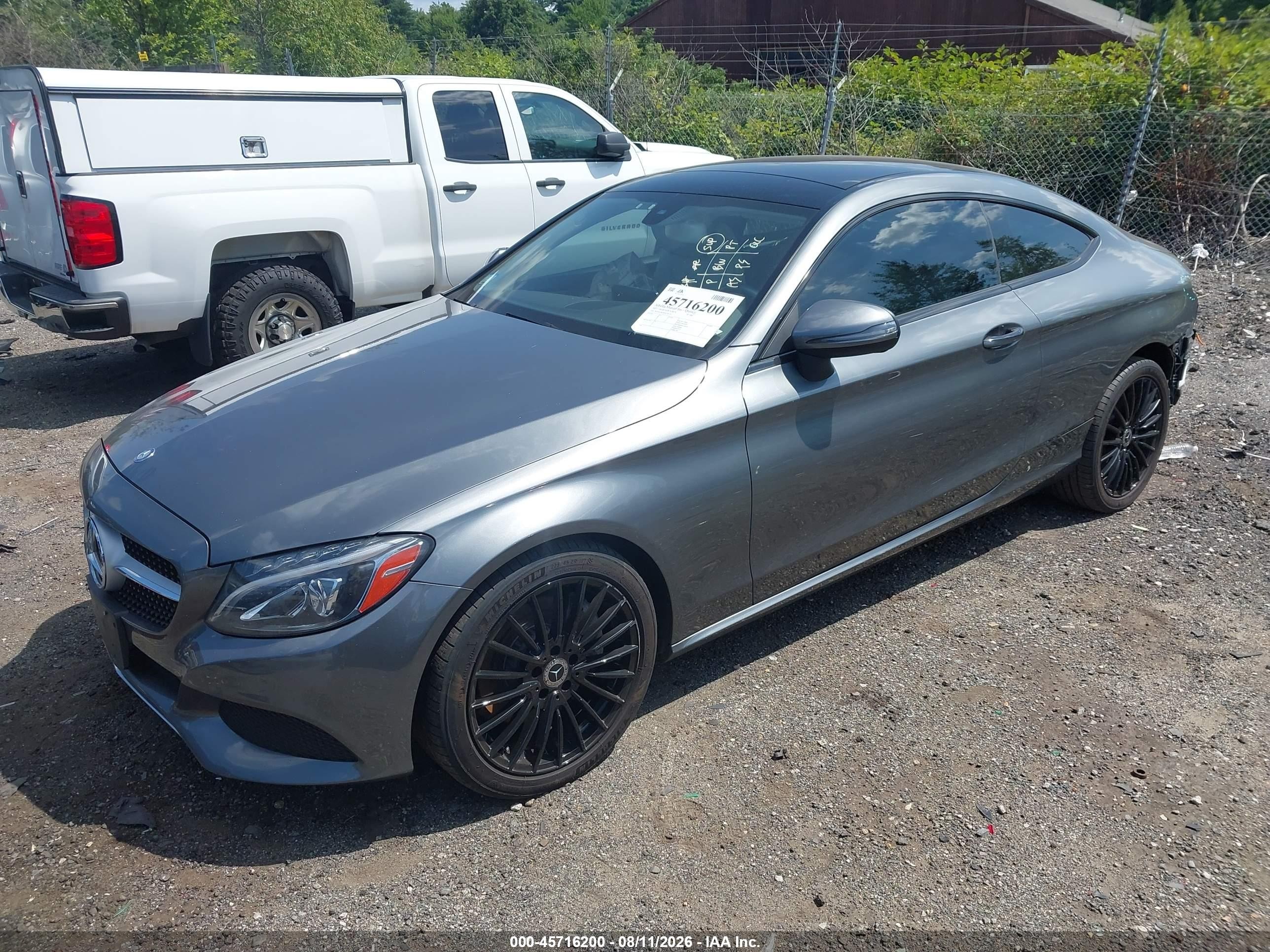 2017 Mercedes-benz C 300 4matic Gray vin: WDDWJ4KB8HF383147