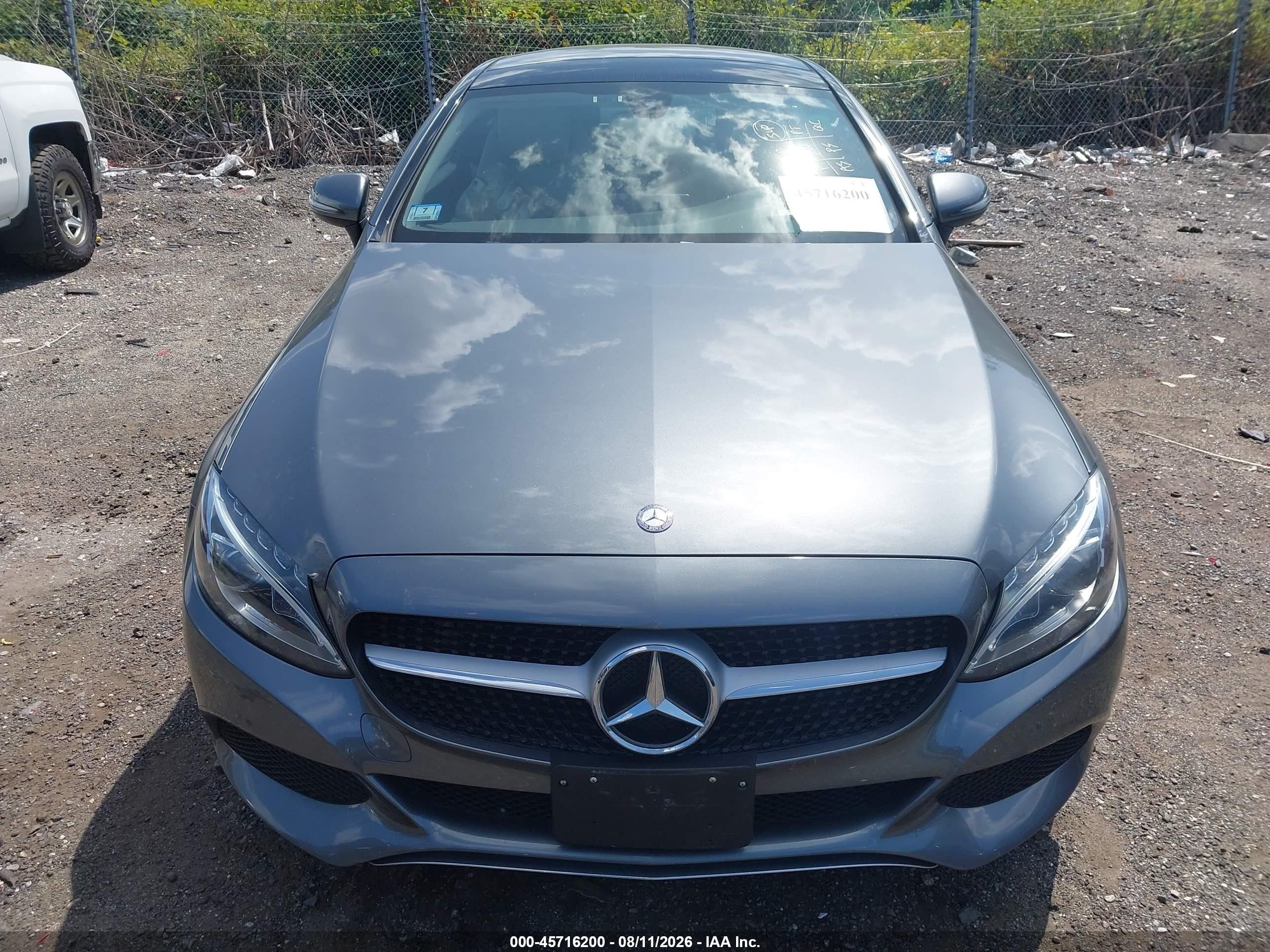 2017 Mercedes-benz C 300 4matic Gray vin: WDDWJ4KB8HF383147