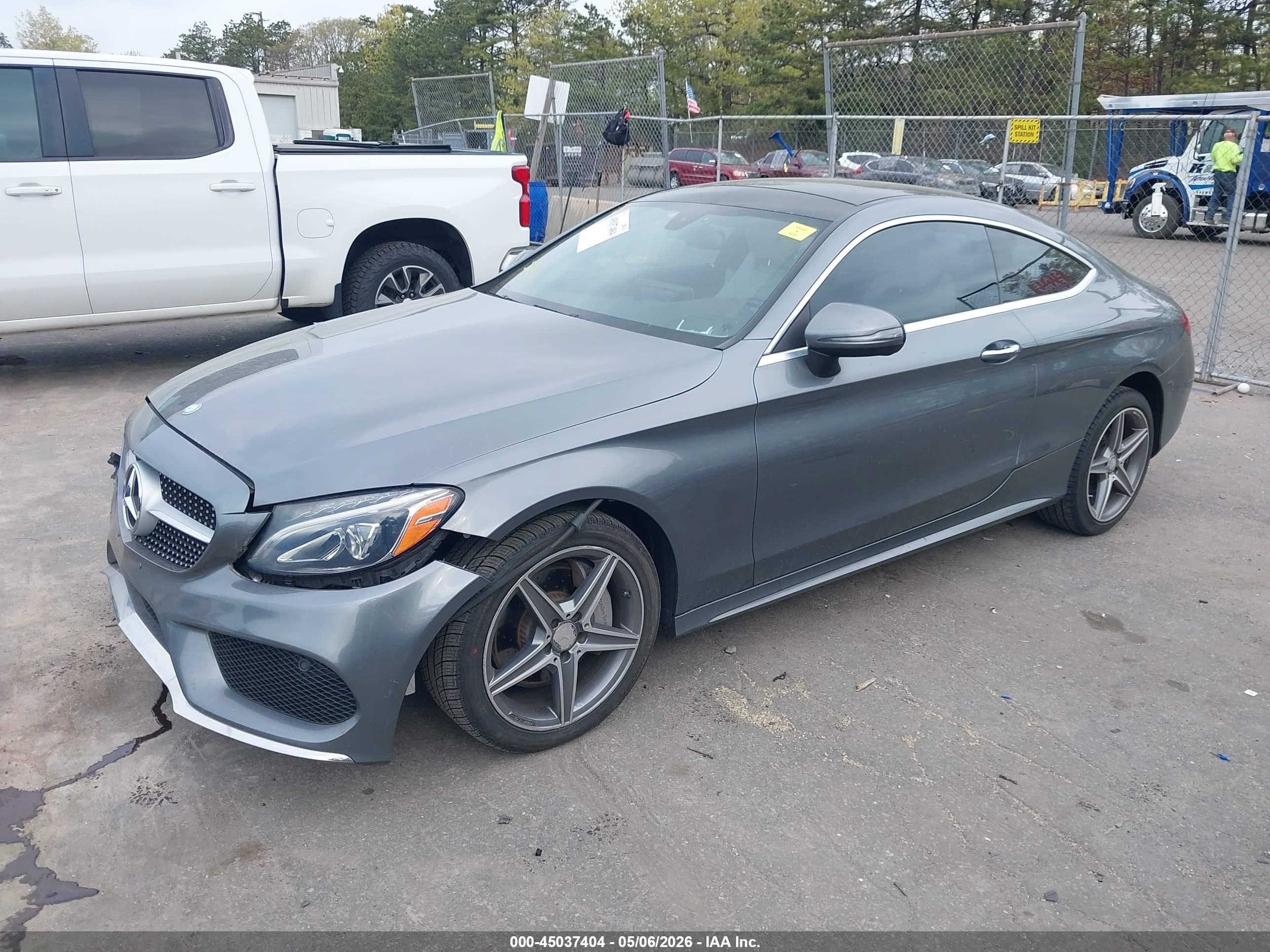 2017 Mercedes-benz C 300 4matic Серый vin: WDDWJ4KBXHF373588