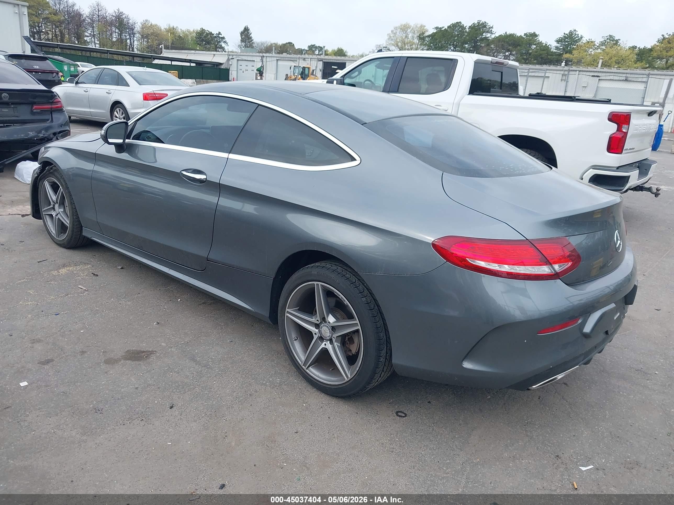 2017 Mercedes-benz C 300 4matic Серый vin: WDDWJ4KBXHF373588