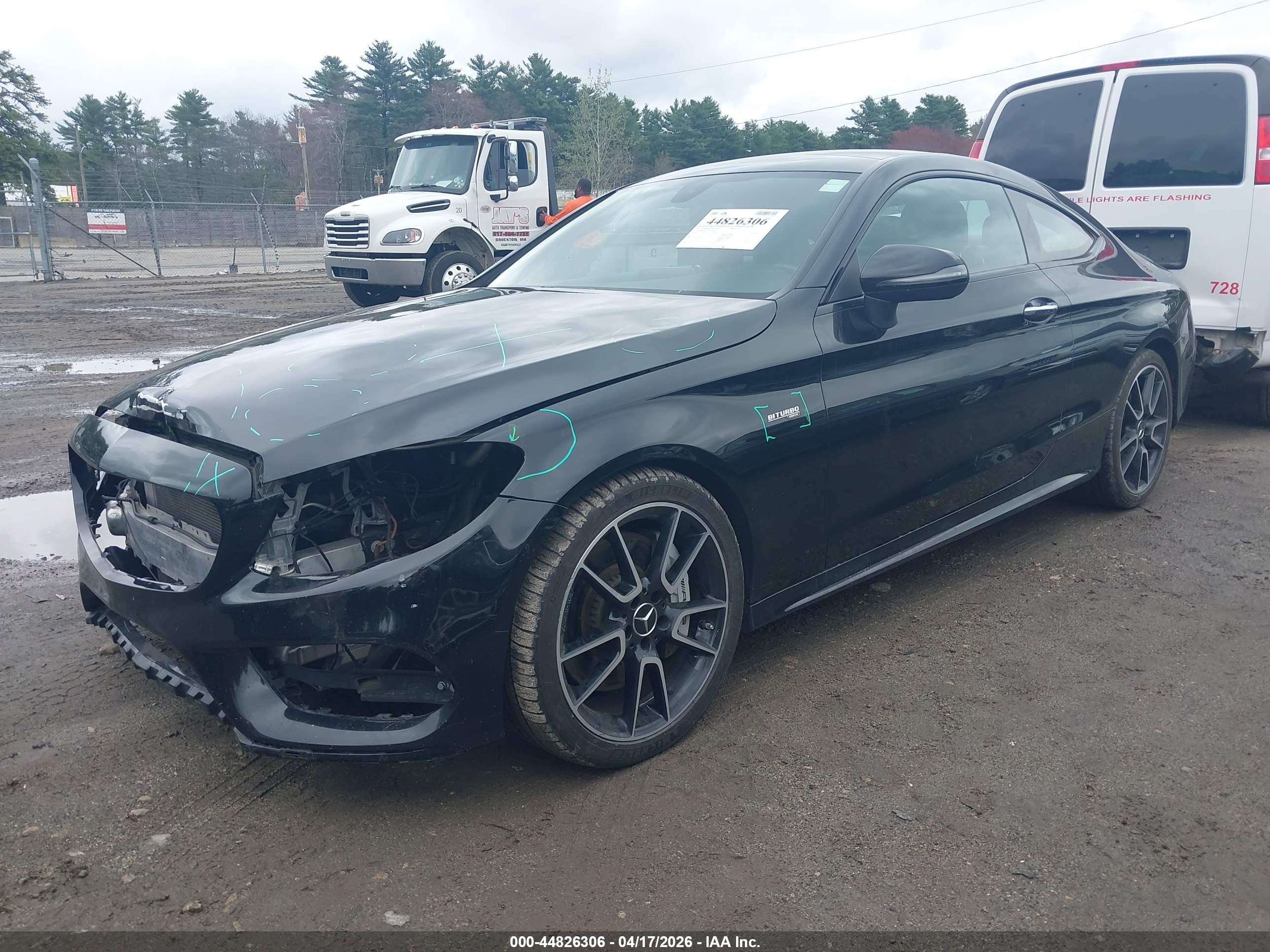 2017 Mercedes-benz Amg C 43 4matic Black vin: WDDWJ6EB2HF460456