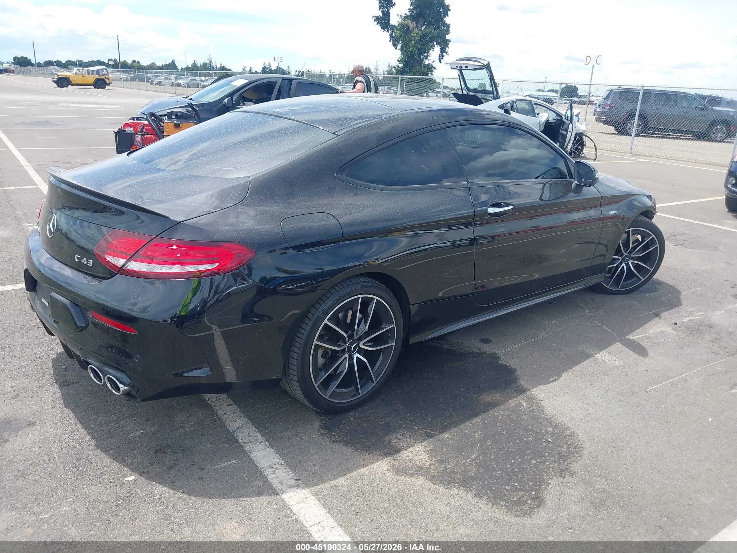 2019 Mercedes-benz Amg C 43 4matic Black vin: WDDWJ6EB6KF813045