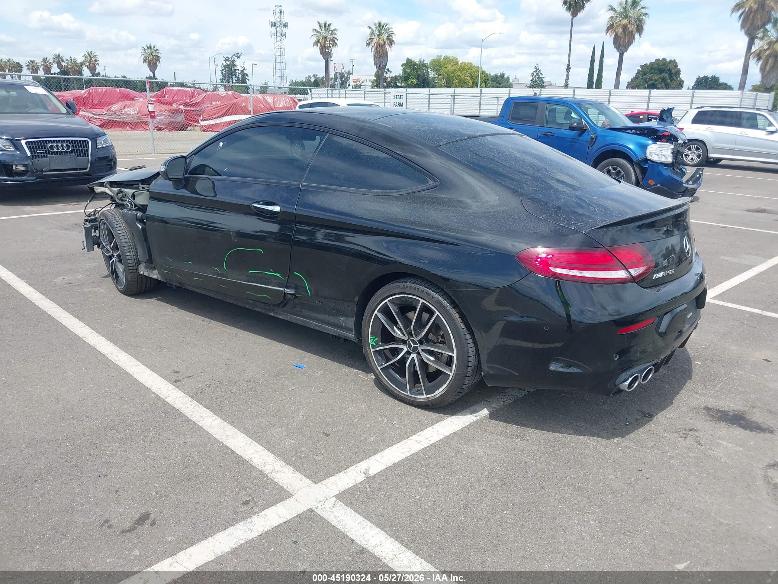 2019 Mercedes-benz Amg C 43 4matic Black vin: WDDWJ6EB6KF813045