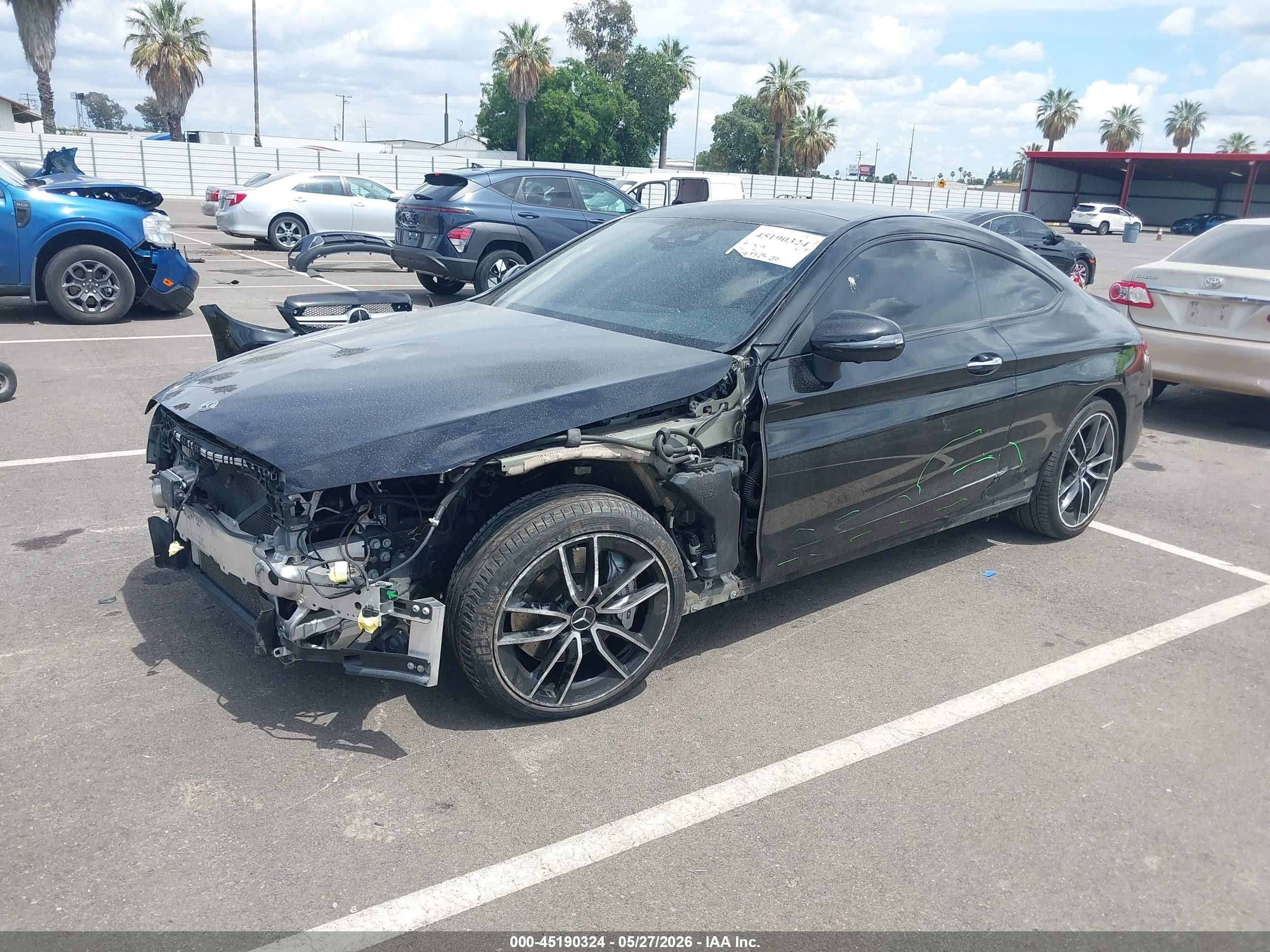 2019 Mercedes-benz Amg C 43 4matic Black vin: WDDWJ6EB6KF813045