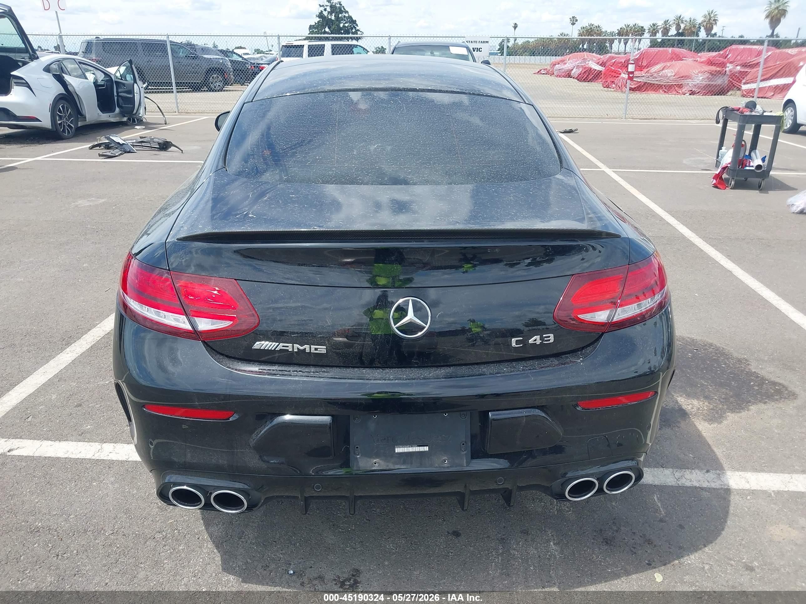 2019 Mercedes-benz Amg C 43 4matic Black vin: WDDWJ6EB6KF813045