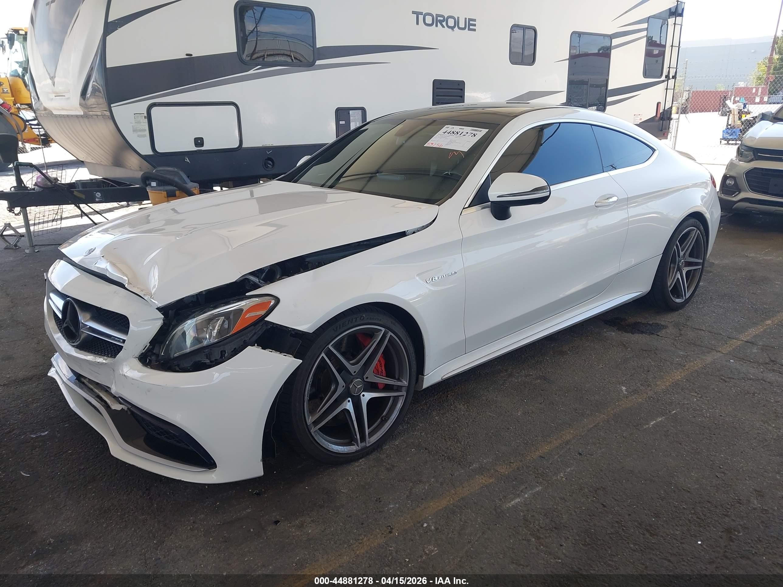 2017 Mercedes-benz Amg C 63 S White vin: WDDWJ8HB9HF488276