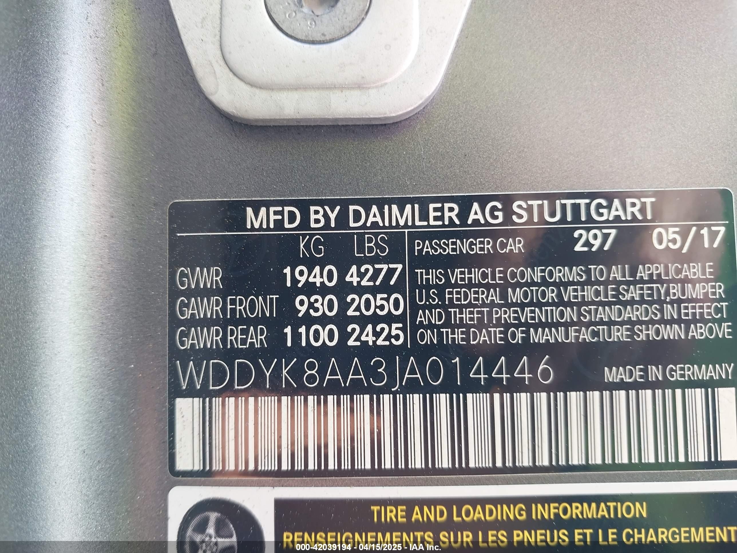 2018 Mercedes-benz Amg Gt C   Gray vin: WDDYK8AA3JA014446