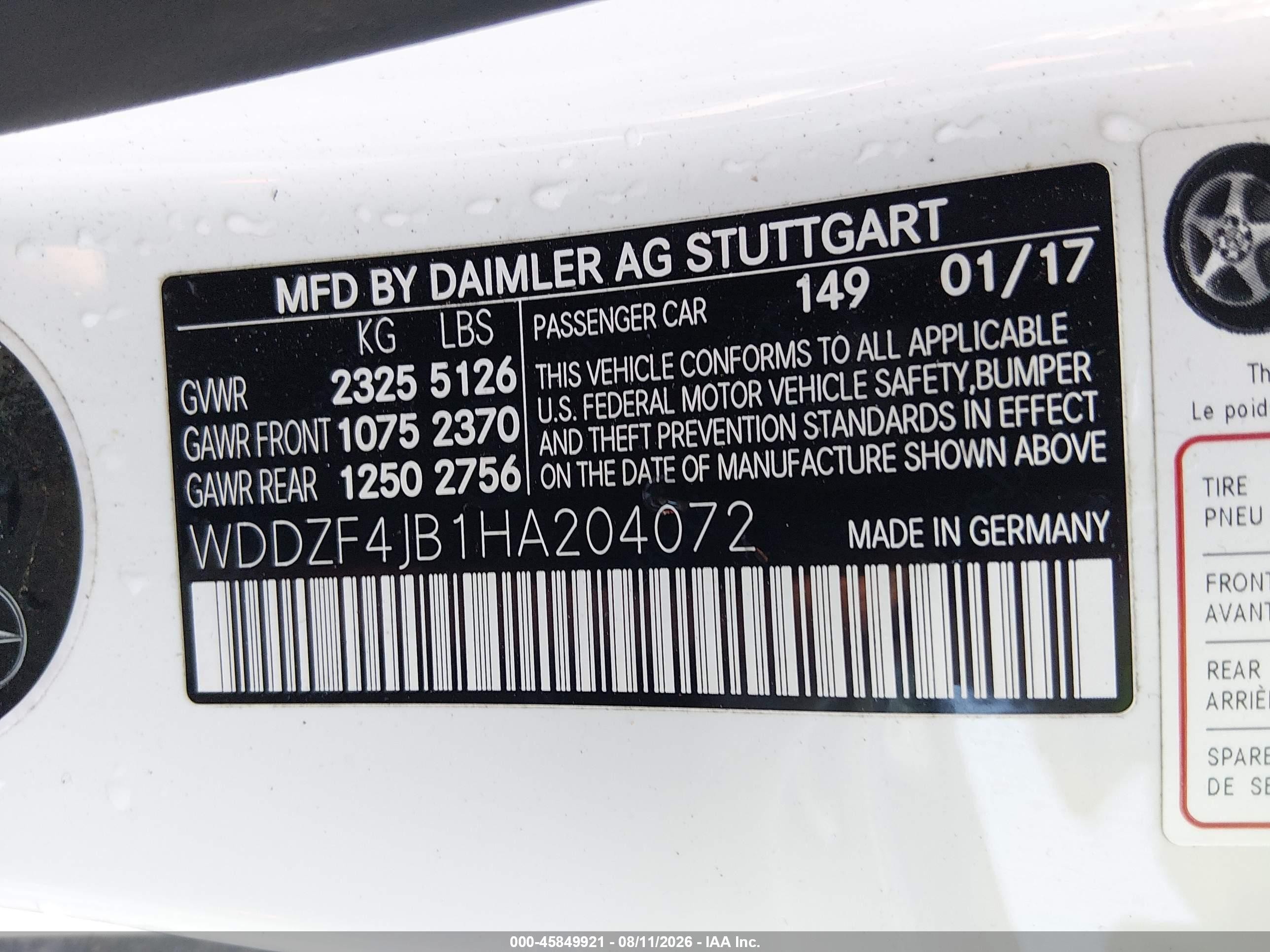 2017 Mercedes-benz E 300   White vin: WDDZF4JB1HA204072