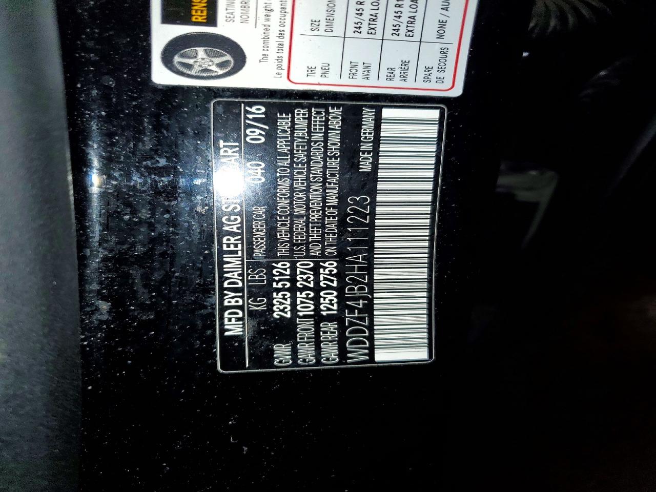 2017 Mercedes-benz E 300 Black vin: WDDZF4JB2HA111223
