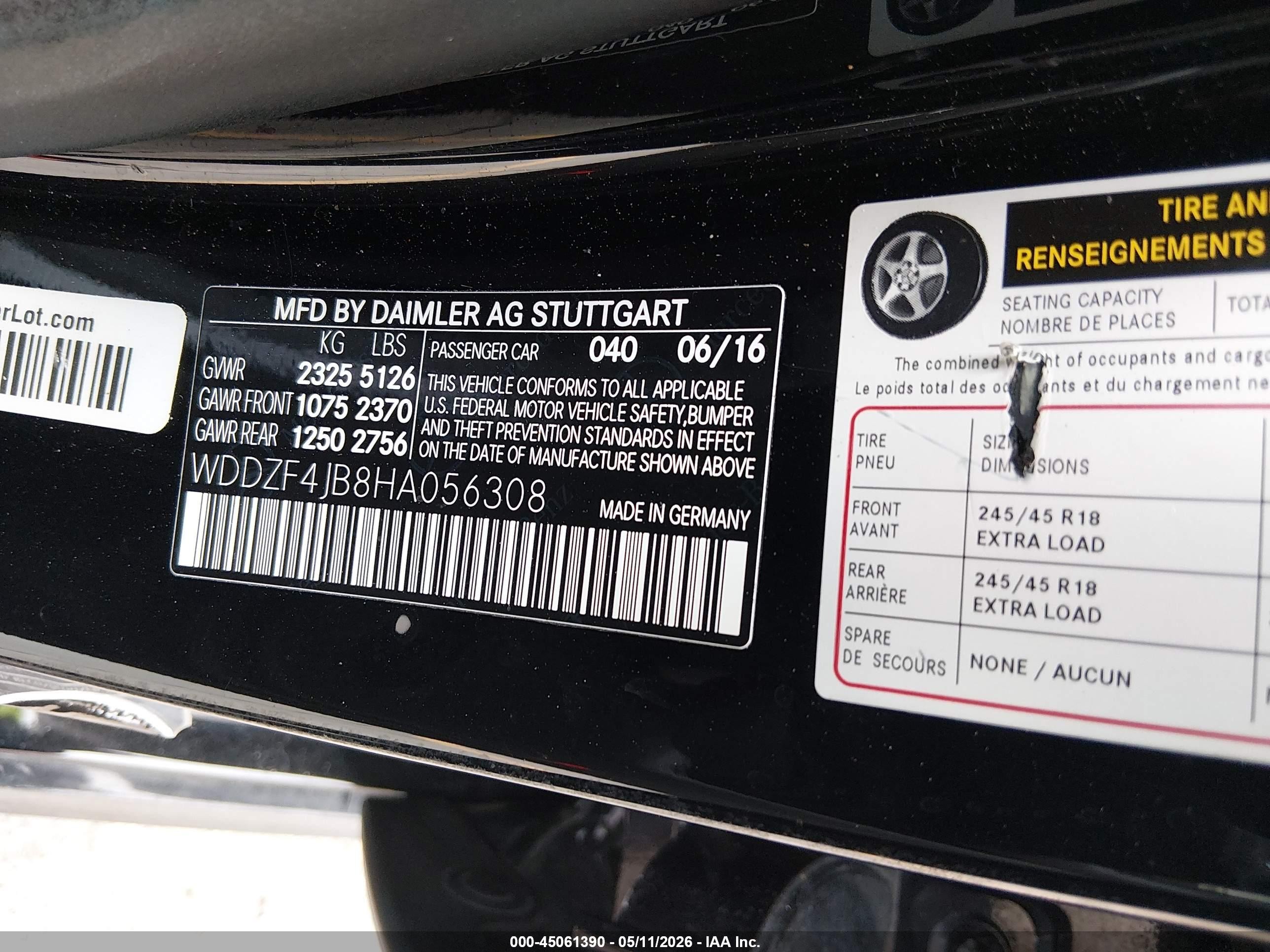 2017 Mercedes-benz E 300   Black vin: WDDZF4JB8HA056308