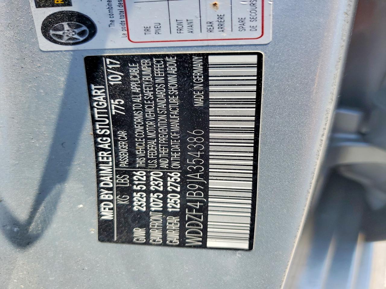 2018 Mercedes-benz E 300 Silver vin: WDDZF4JB9JA354386