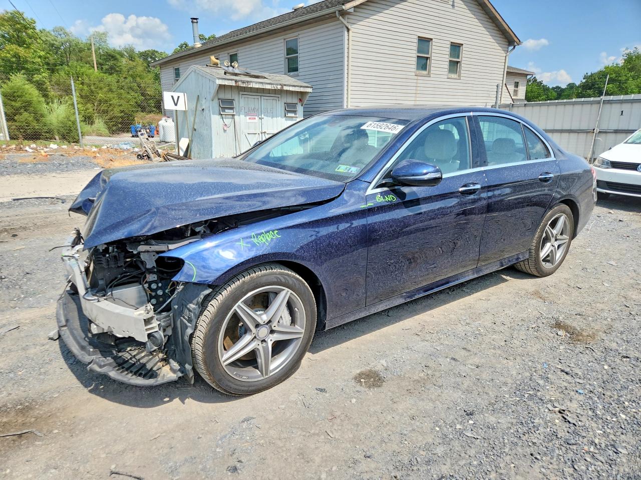 2017 Mercedes-benz E 300 4matic Blue vin: WDDZF4KB6HA134907
