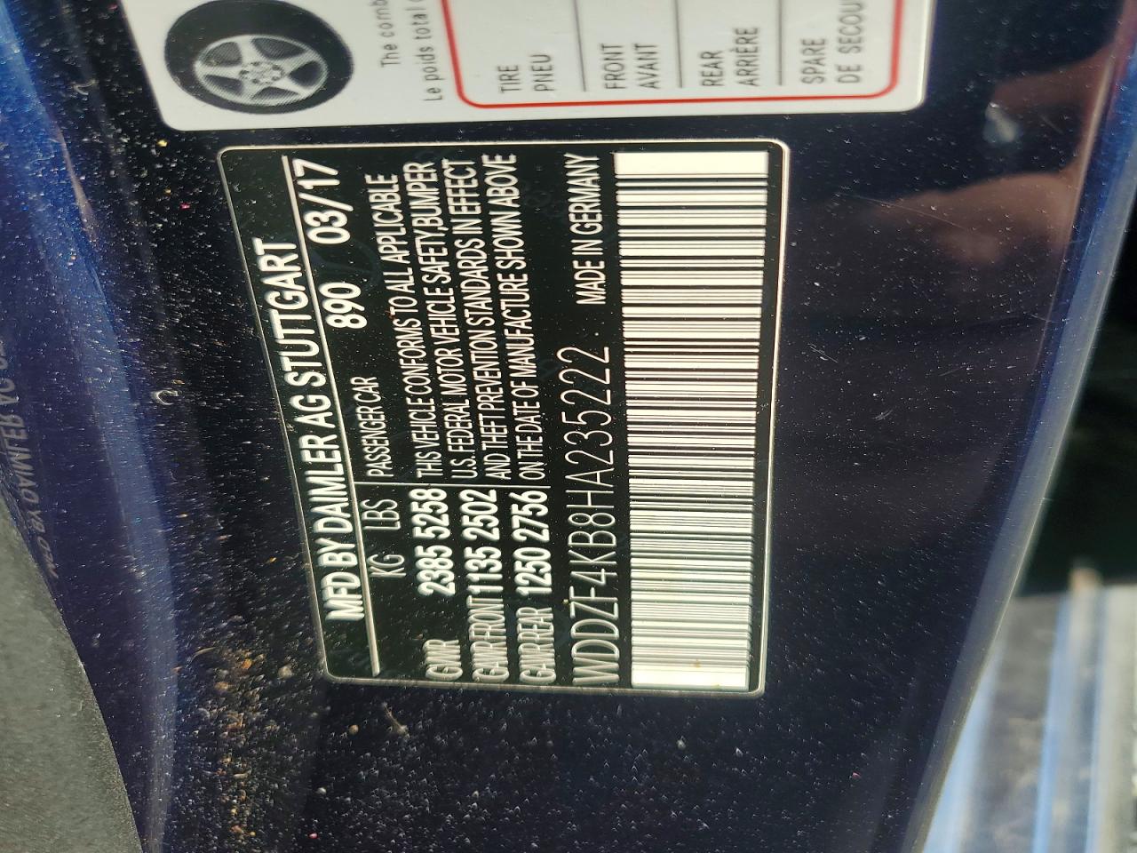 2017 Mercedes-benz E 300 4matic Blue vin: WDDZF4KB8HA235222