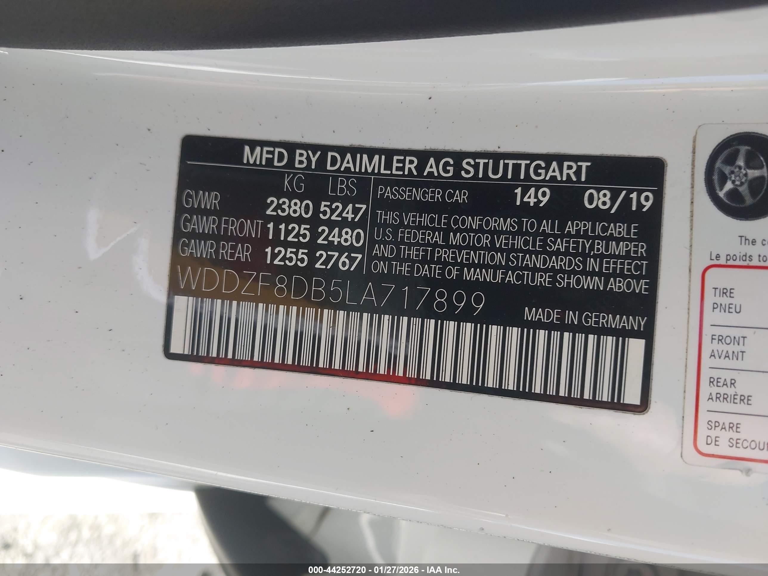 2020 Mercedes-benz E 350   White vin: WDDZF8DB5LA717899