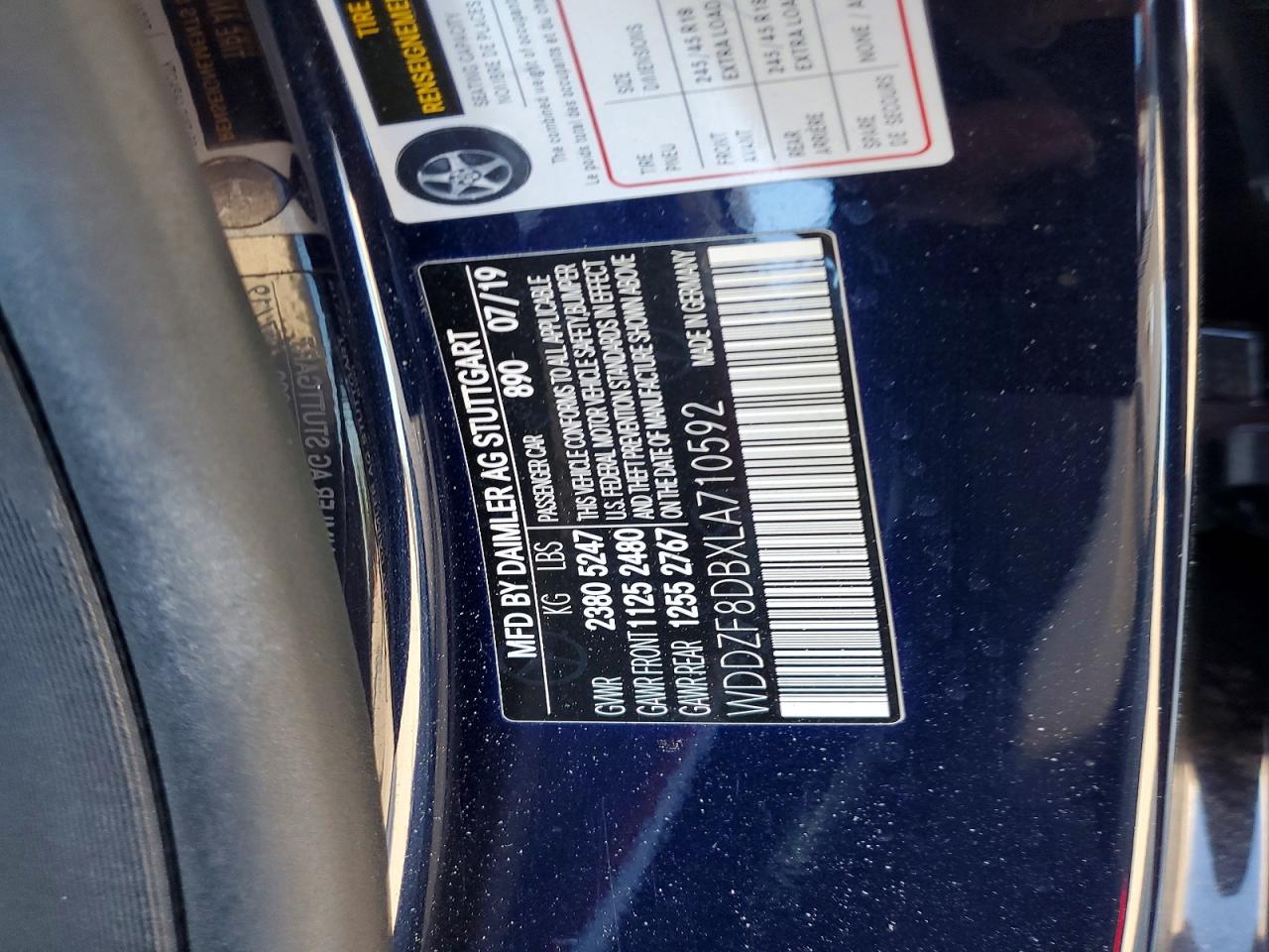 2020 Mercedes-benz E 350 Blue vin: WDDZF8DBXLA710592