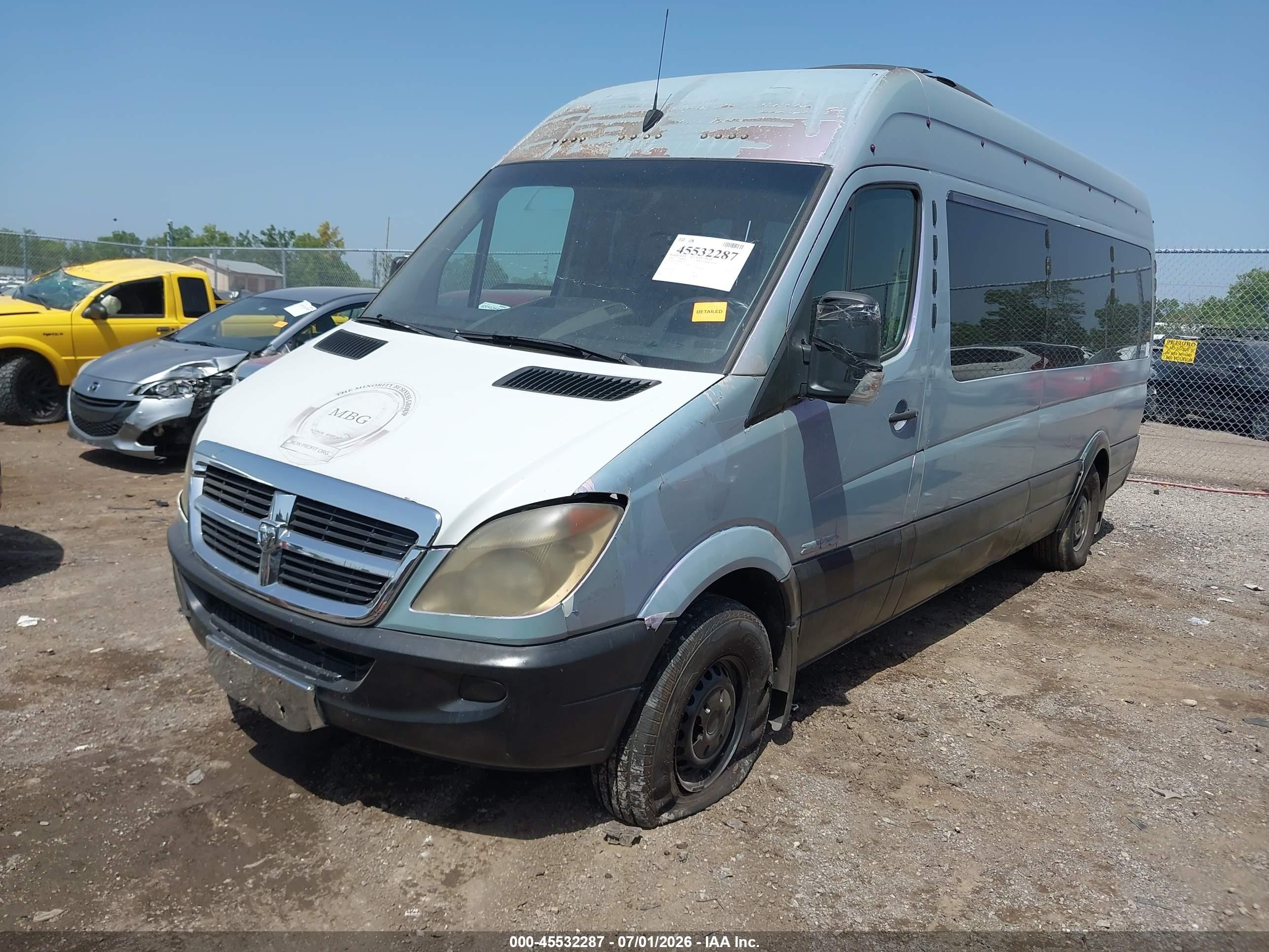 2008 Dodge Sprinter Wagon 2500   Light Blue vin: WDWPE845085263332