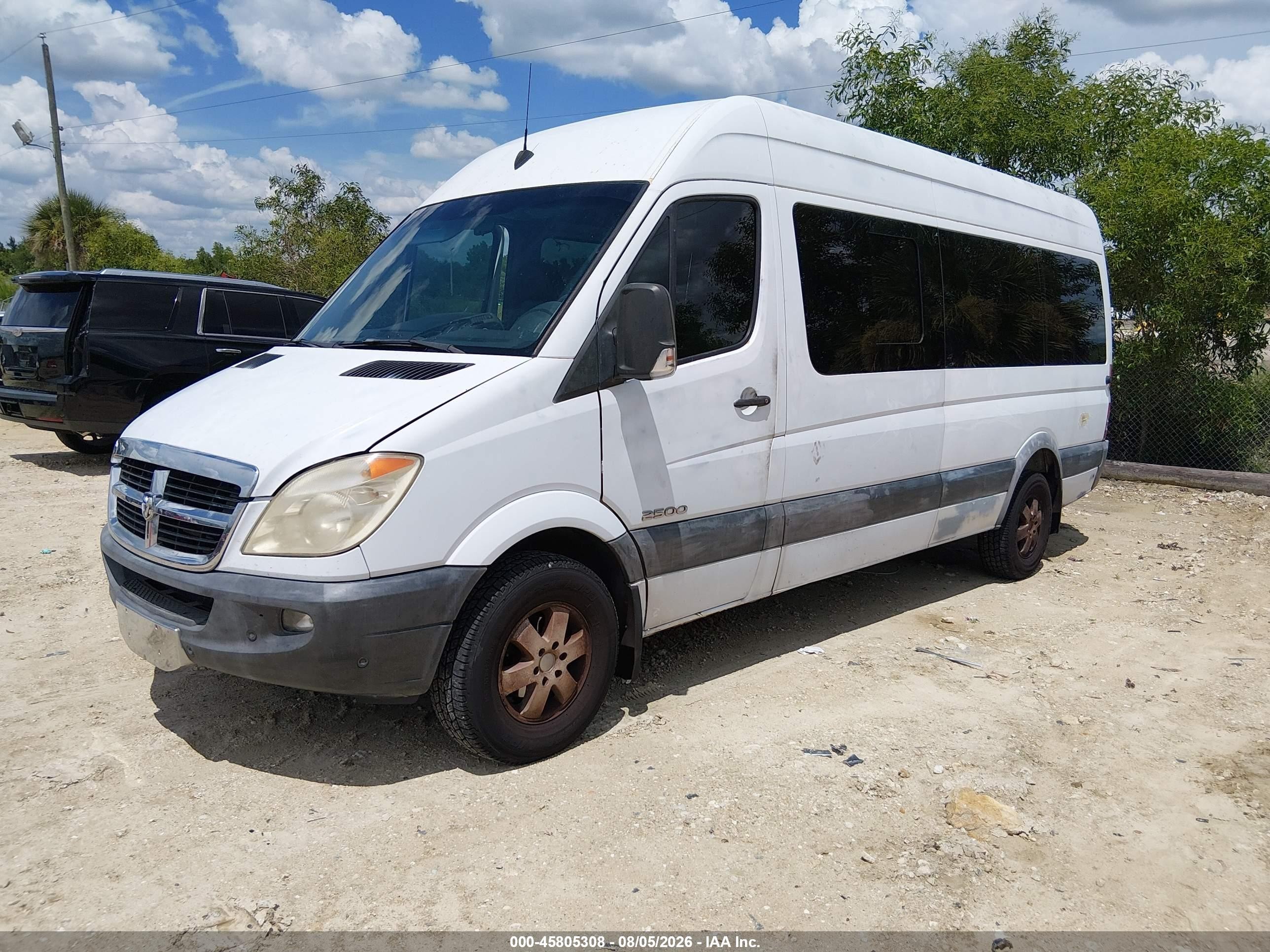 2008 Dodge Sprinter Wagon 2500 White vin: WDWPE845685331603