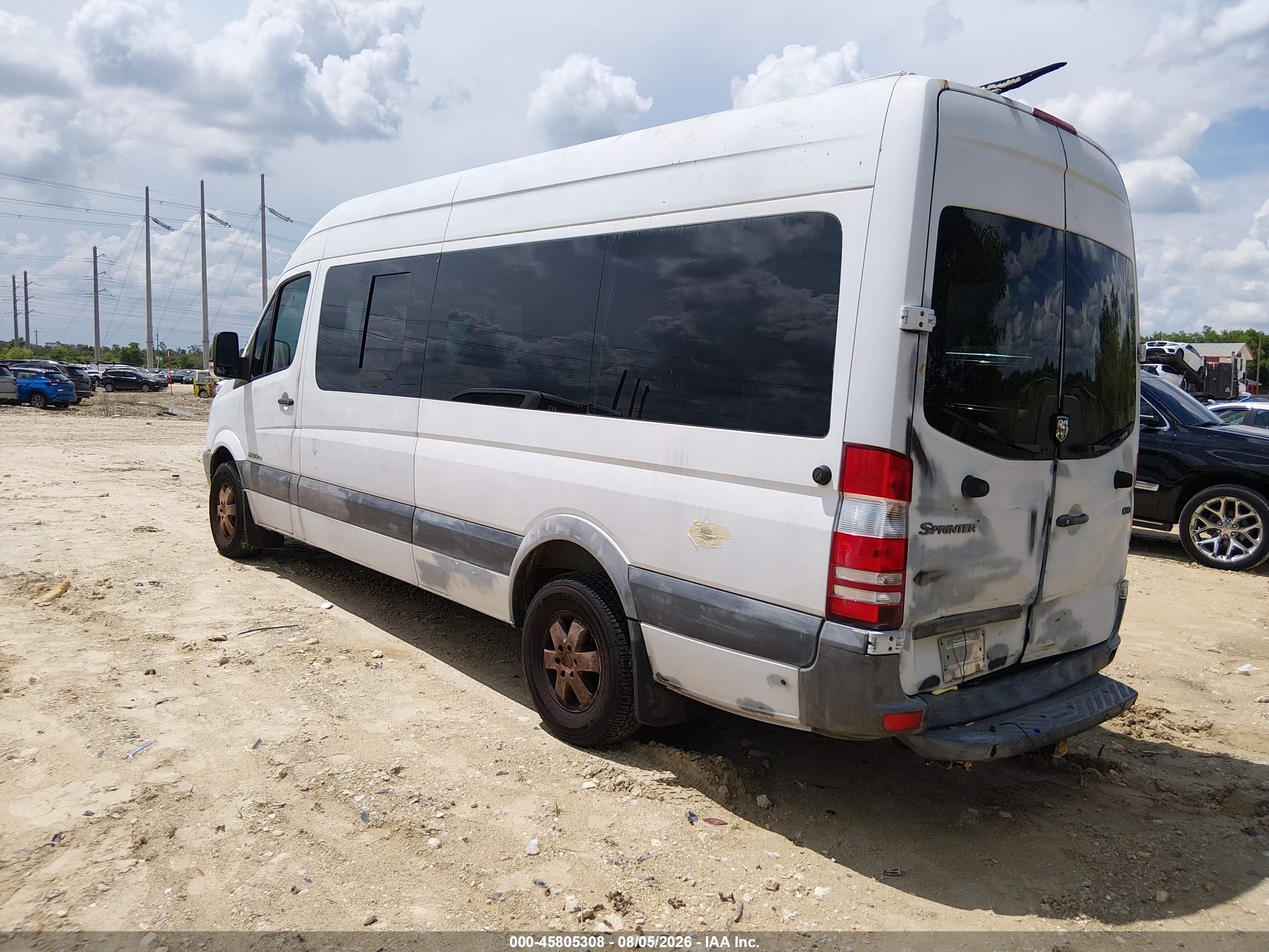 2008 Dodge Sprinter Wagon 2500 White vin: WDWPE845685331603