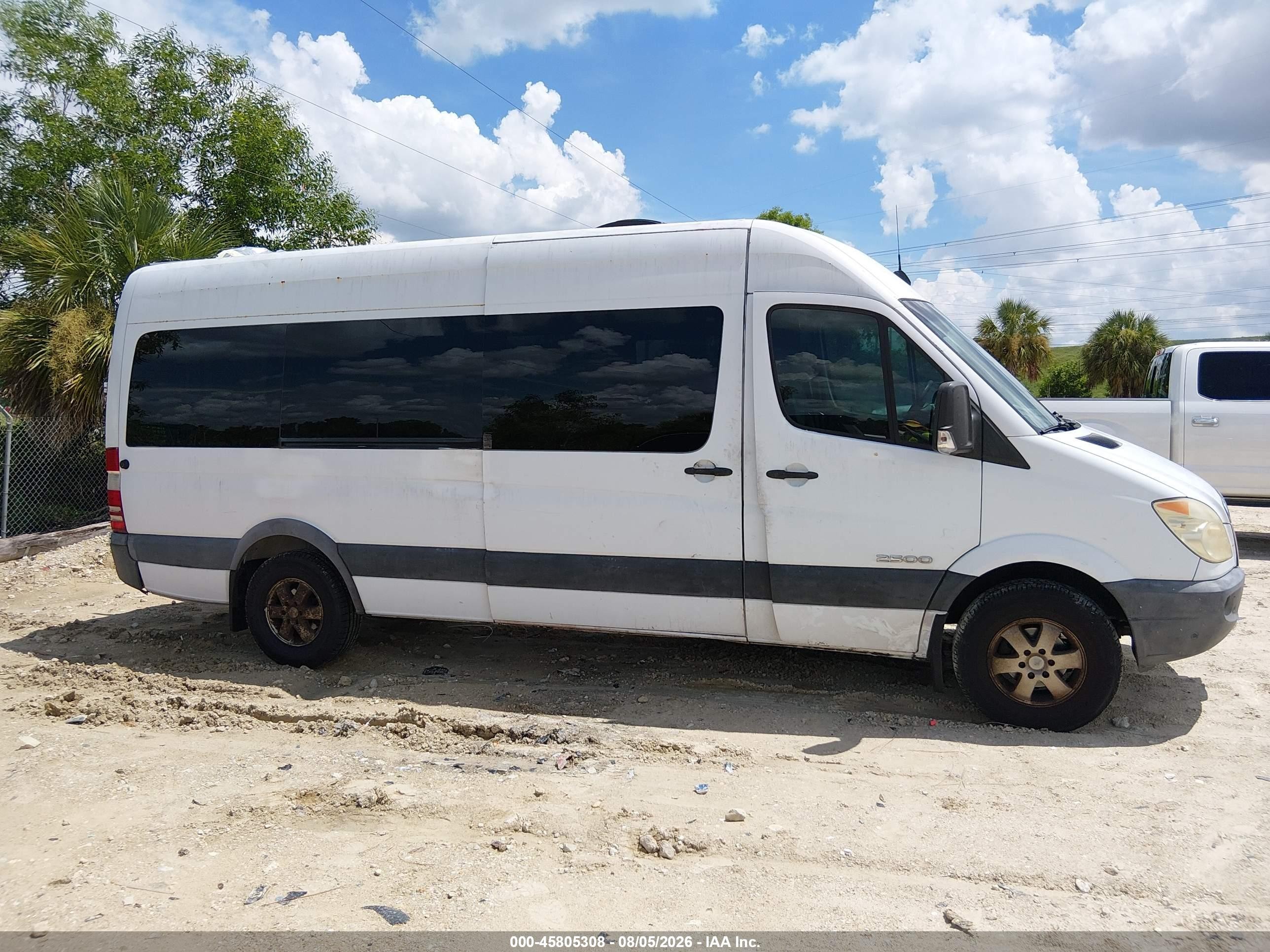 2008 Dodge Sprinter Wagon 2500 White vin: WDWPE845685331603