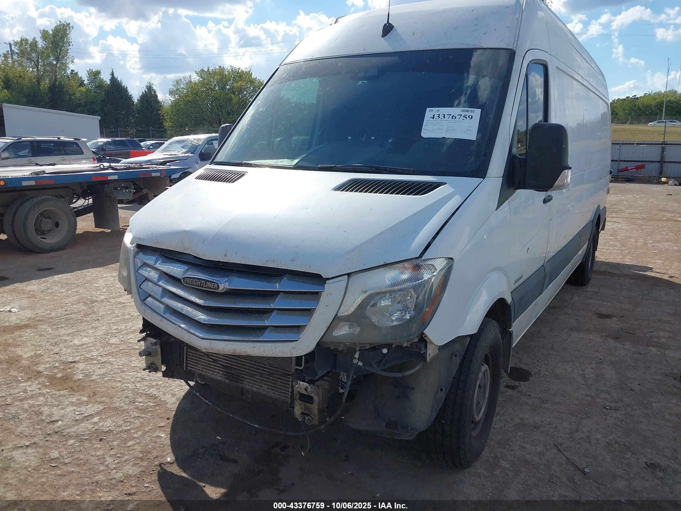 2014 Freightliner Sprinter 2500 High  Roof White vin: WDYPE8CCXE5908281