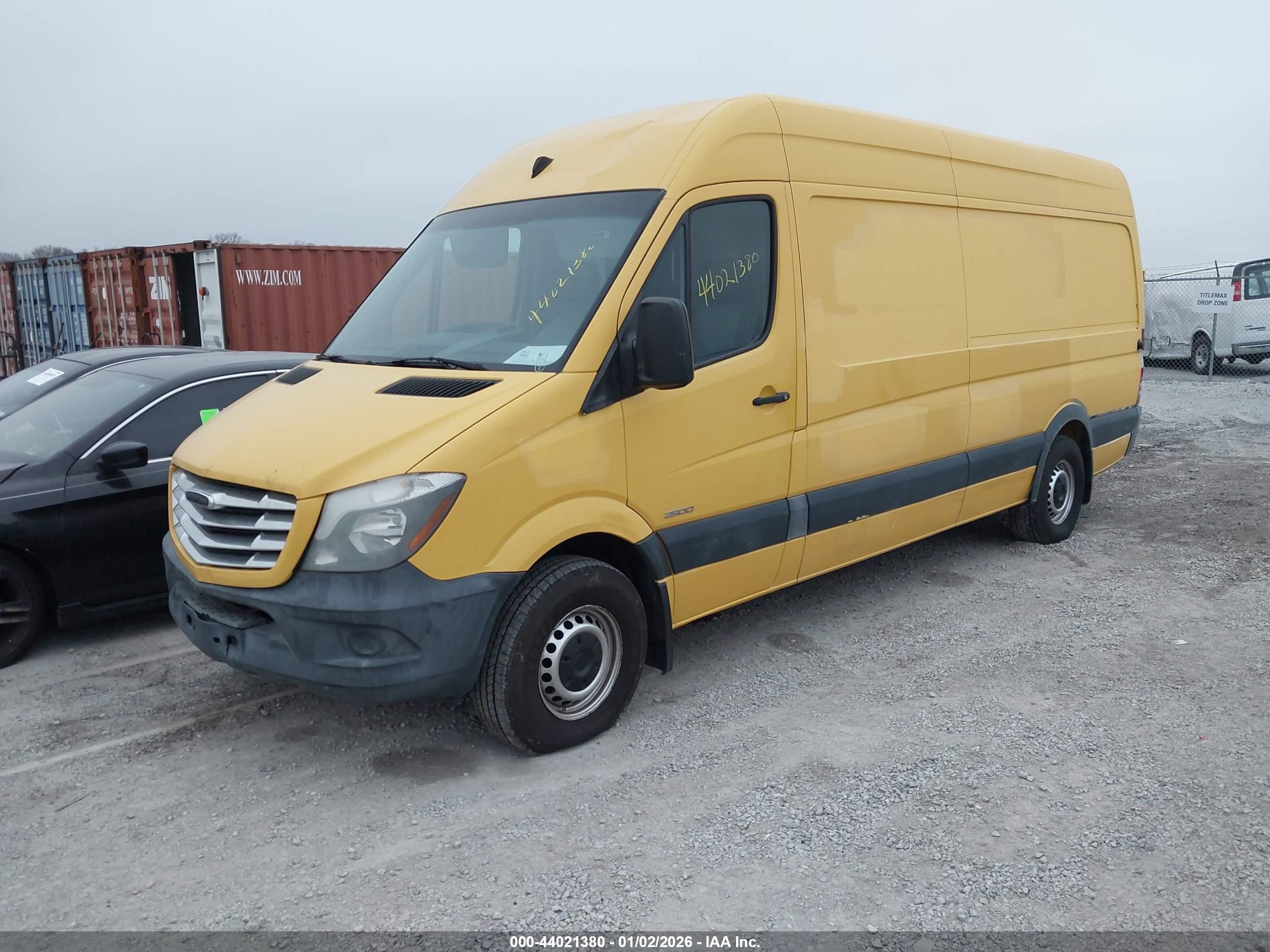2014 Freightliner Sprinter 2500 High  Roof Yellow vin: WDYPE8DB3E5841741