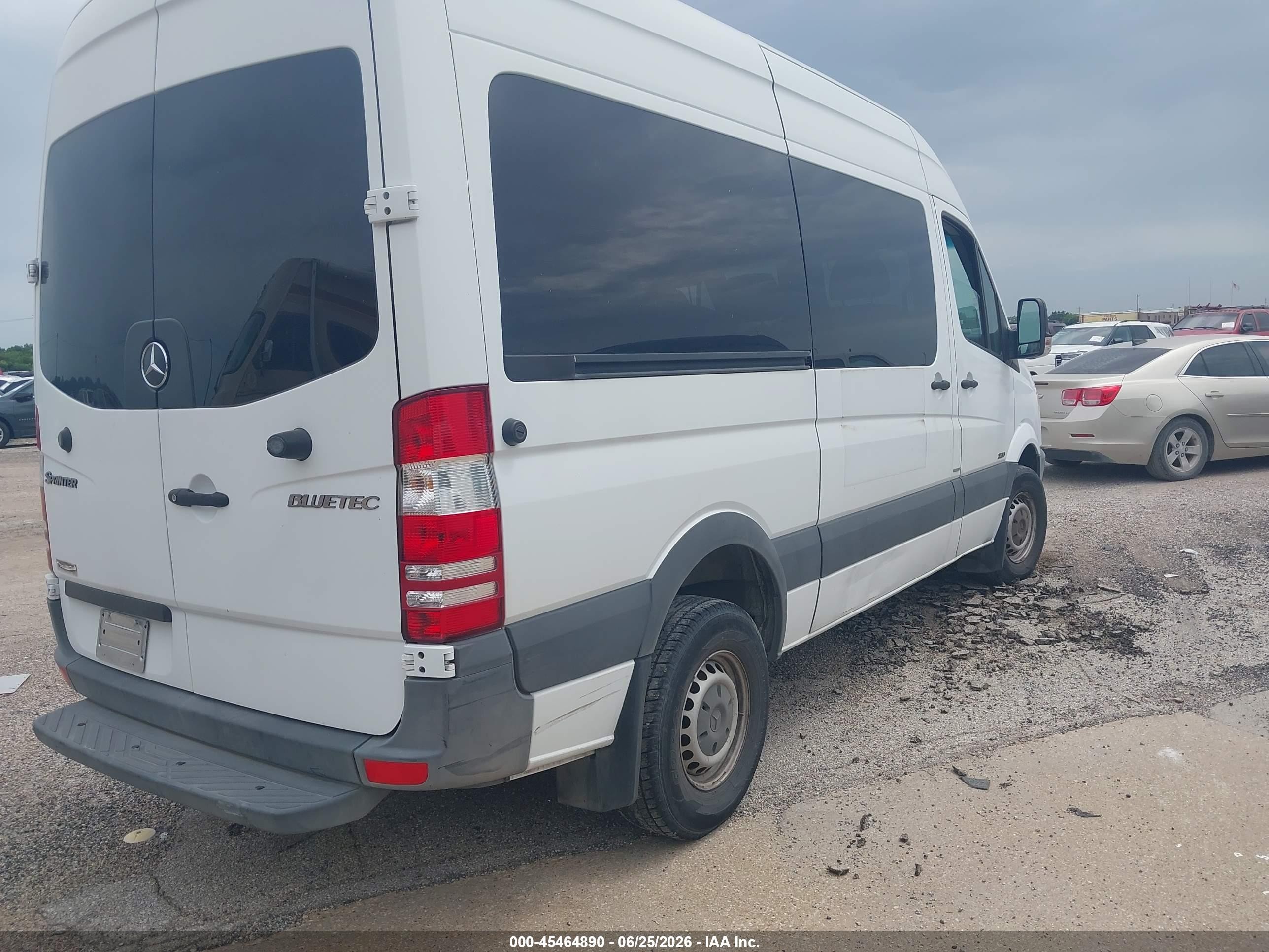 2011 Mercedes-benz Sprinter 2500 Normal Roof White vin: WDZPE7CC0B5544552