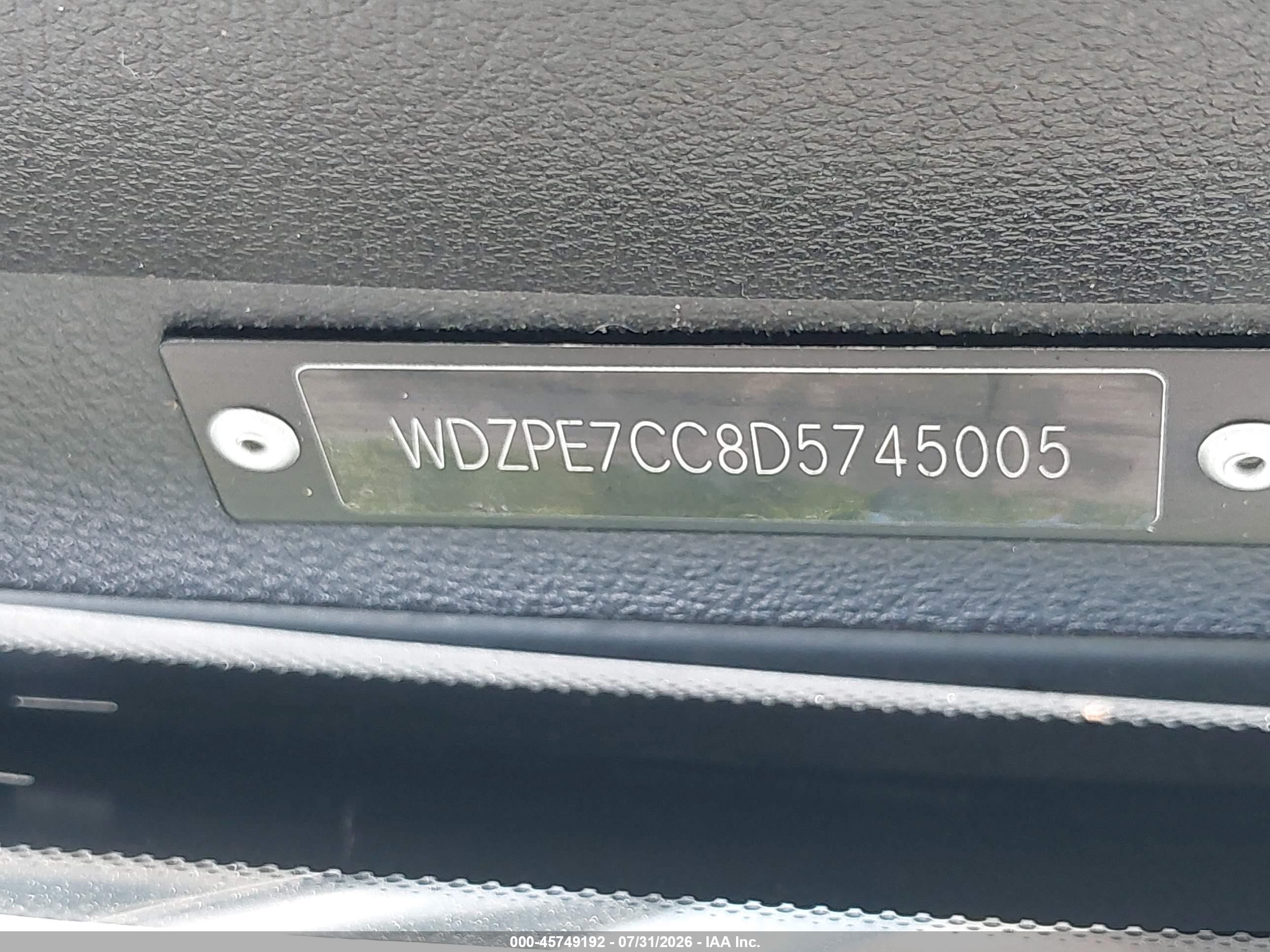 2013 Mercedes-benz Sprinter 2500 Normal Roof Silver vin: WDZPE7CC8D5745005