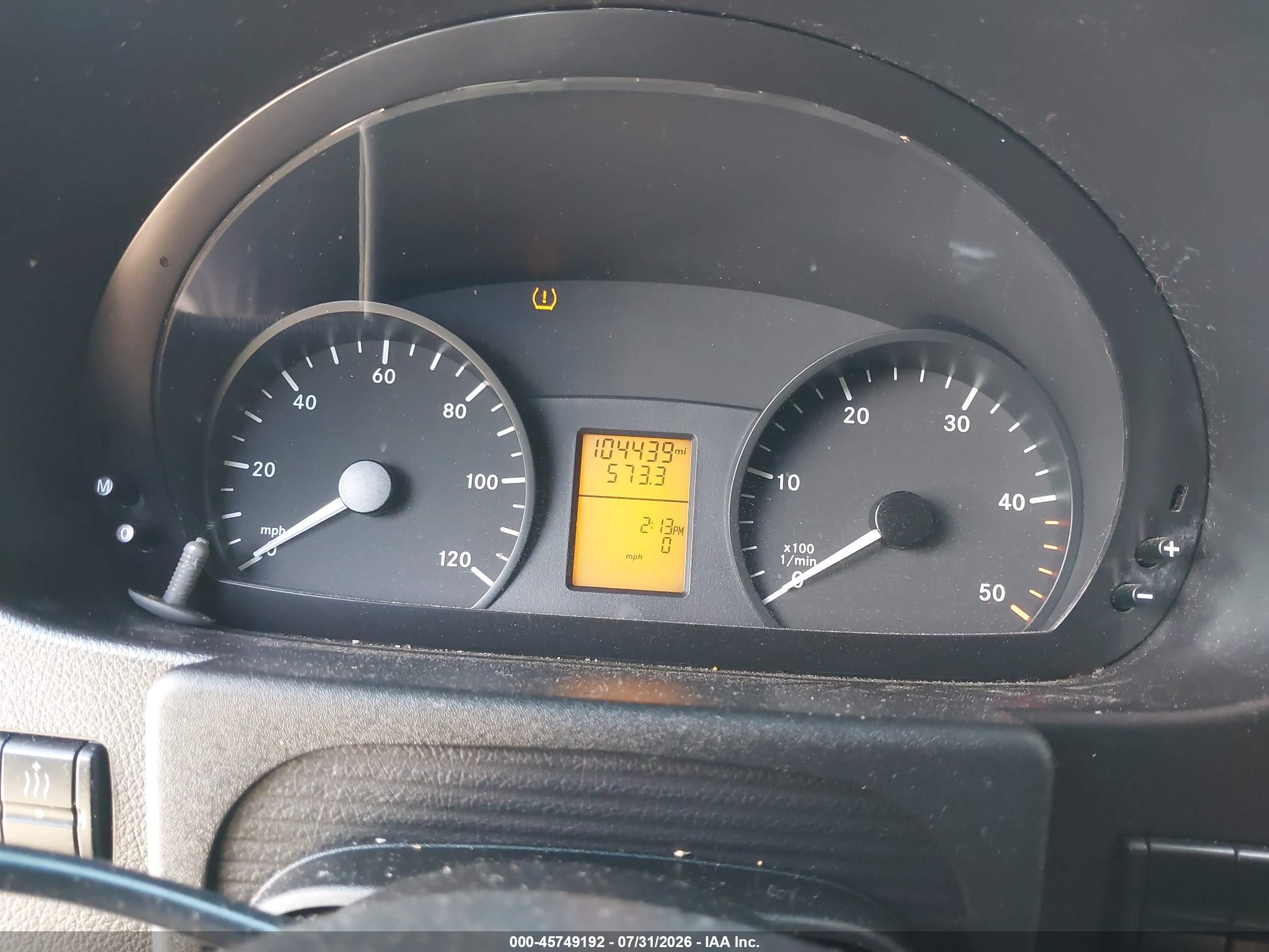 2013 Mercedes-benz Sprinter 2500 Normal Roof Silver vin: WDZPE7CC8D5745005