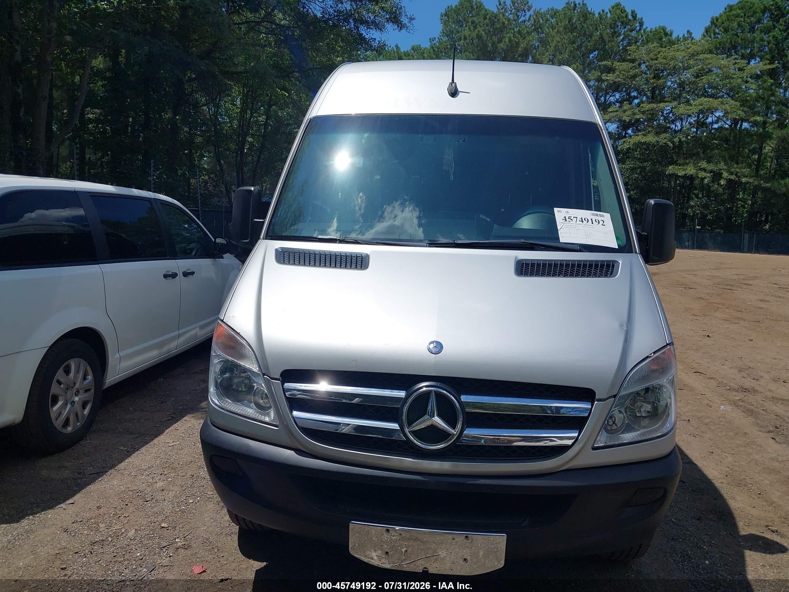 2013 Mercedes-benz Sprinter 2500 Normal Roof Silver vin: WDZPE7CC8D5745005