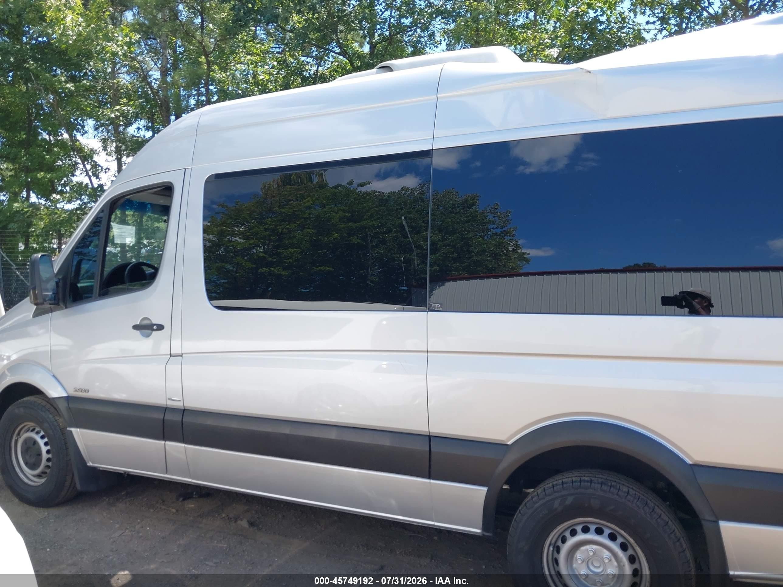 2013 Mercedes-benz Sprinter 2500 Normal Roof Silver vin: WDZPE7CC8D5745005