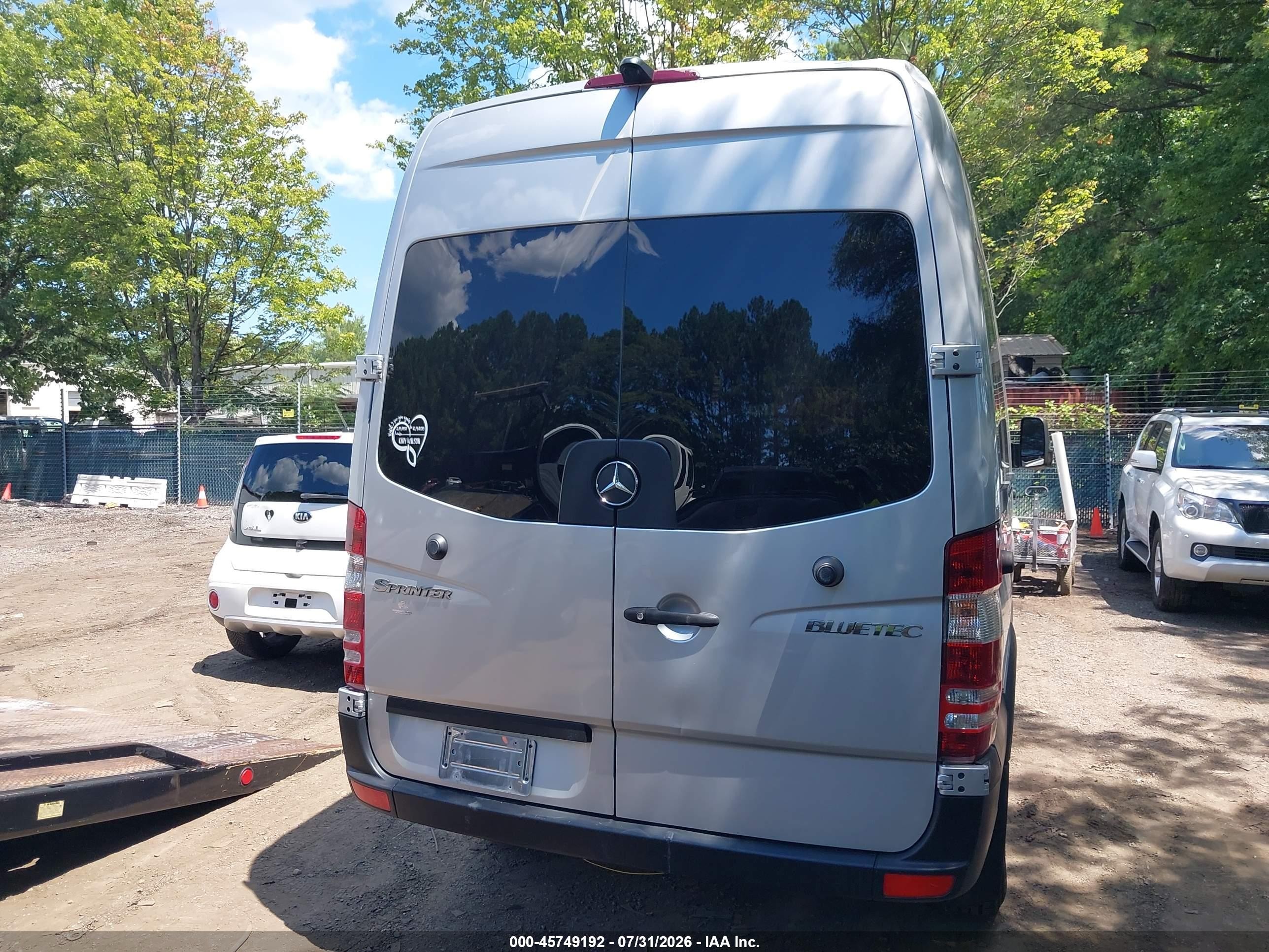 2013 Mercedes-benz Sprinter 2500 Normal Roof Silver vin: WDZPE7CC8D5745005