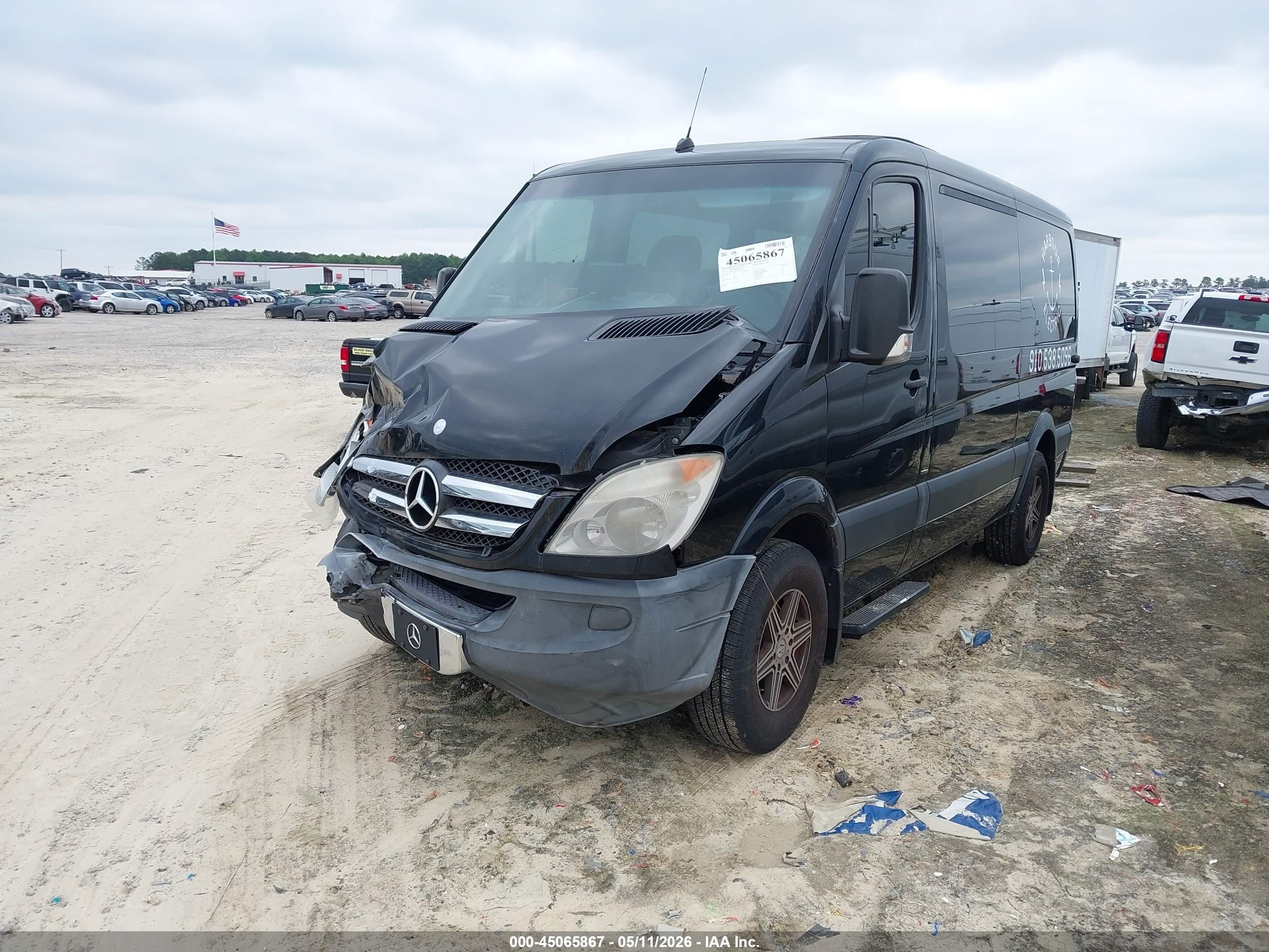 2013 Mercedes-benz Sprinter 2500 Normal Roof Black vin: WDZPE7CC8D5788095