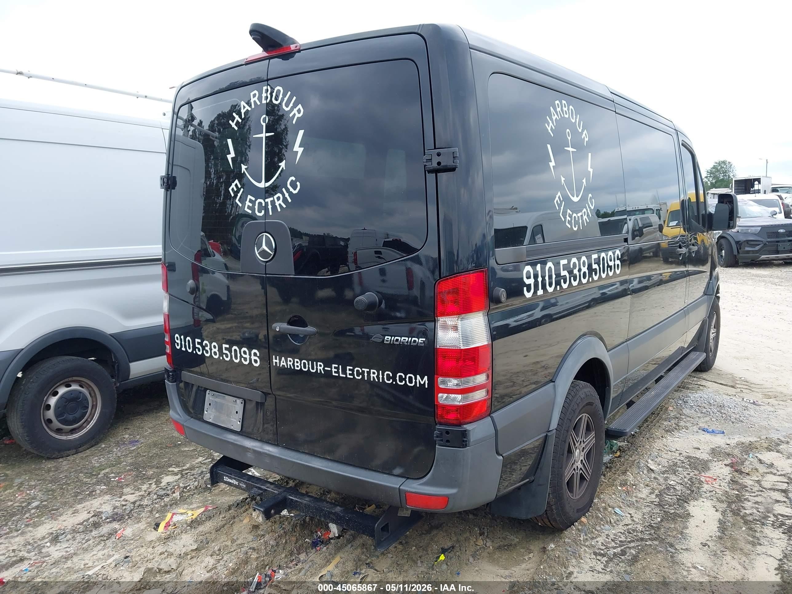 2013 Mercedes-benz Sprinter 2500 Normal Roof Black vin: WDZPE7CC8D5788095