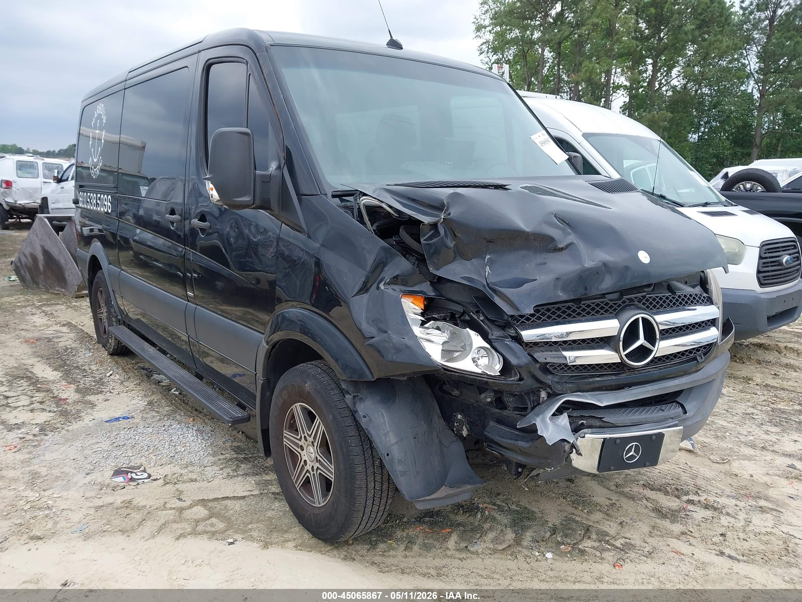 2013 Mercedes-benz Sprinter 2500 Normal Roof Black vin: WDZPE7CC8D5788095
